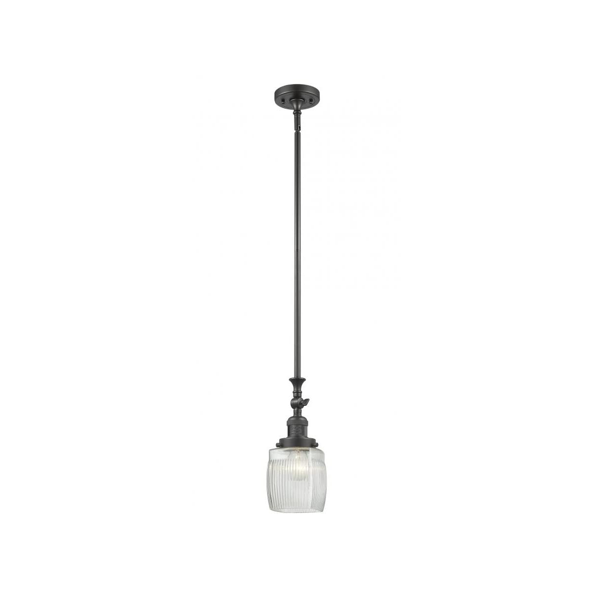 Vintage Dimmable LED Mini Pendant Light - Oil Rubbed Bronze Finish, Energy Efficient 1-Light Fixture for Kitchen Island, Dining Room, Bar Counter & Bedroom Lighting
