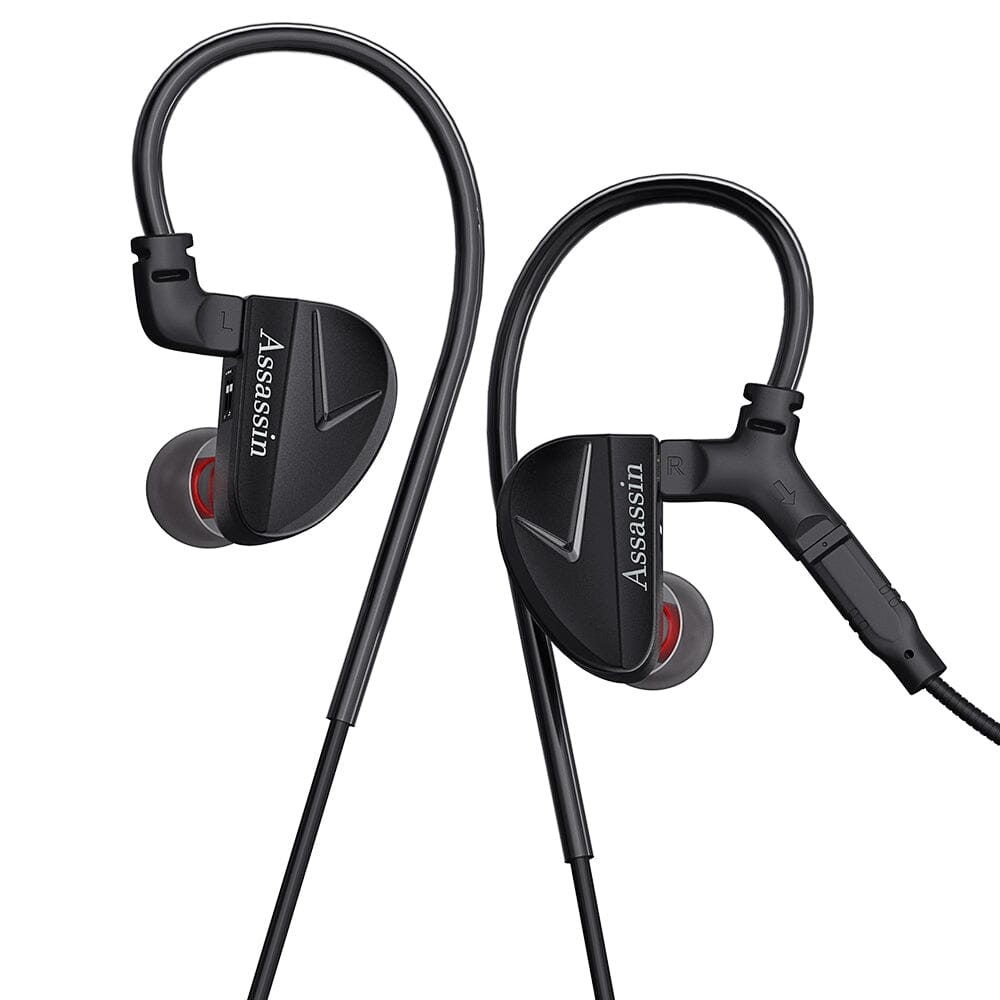 CVJ Assassin 10mm Dynamic Driver + Balanced Armature Hybrid Gaming IEMs with Vibration Driver - Professional Esports Earphones for FPS, MOBA & Battle Royale Games