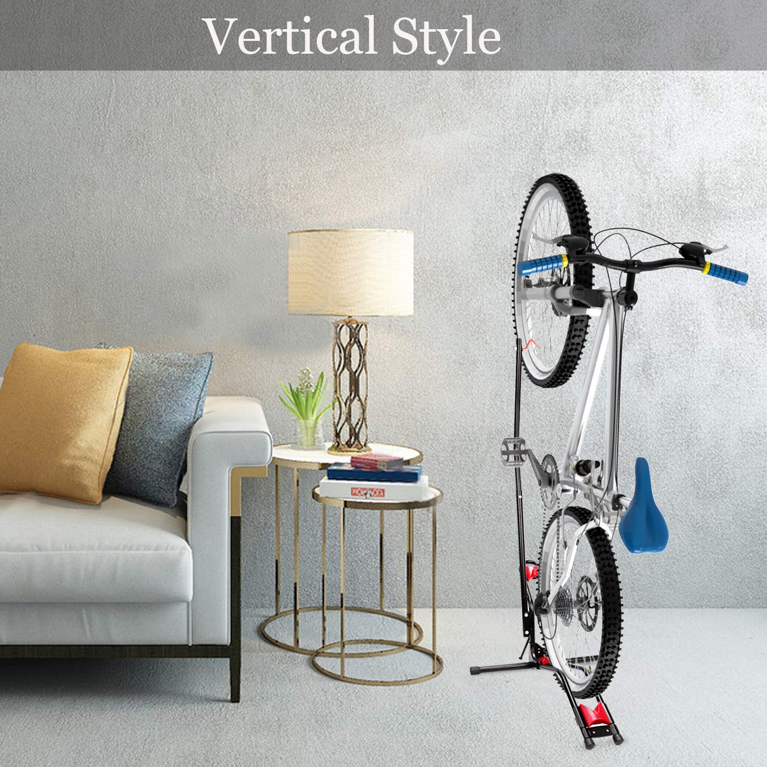 Aolbic Hasitpro Bike Floor Stand - Vertical Indoor Bike Rack for Mountain & Road Bikes (20
