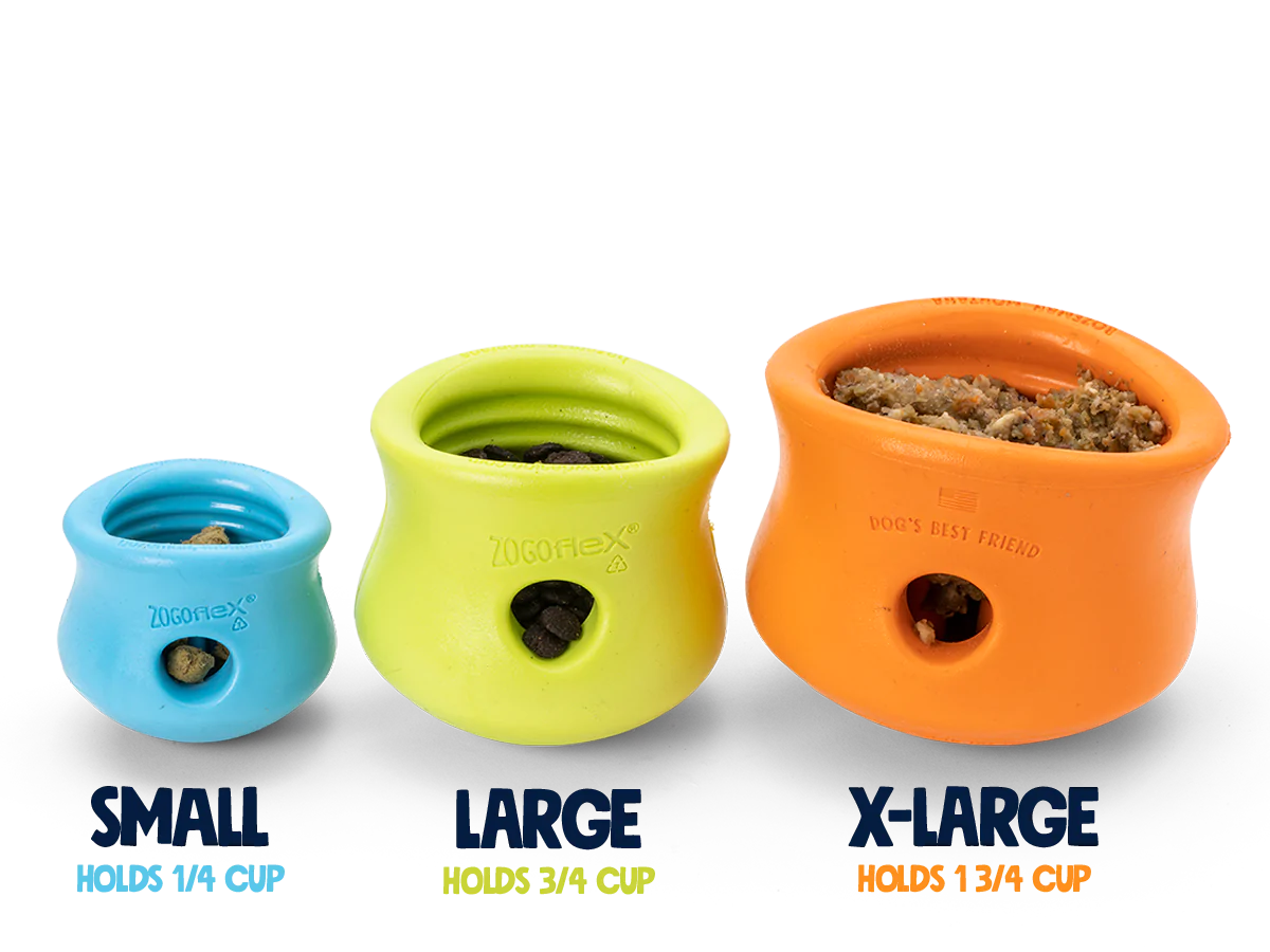 West Paw® TOPPL Interactive Puzzle Treat Toy for Dogs - Orange - Fun Brain Game & Reward Dispenser for Training, Chewing & Mental Stimulation