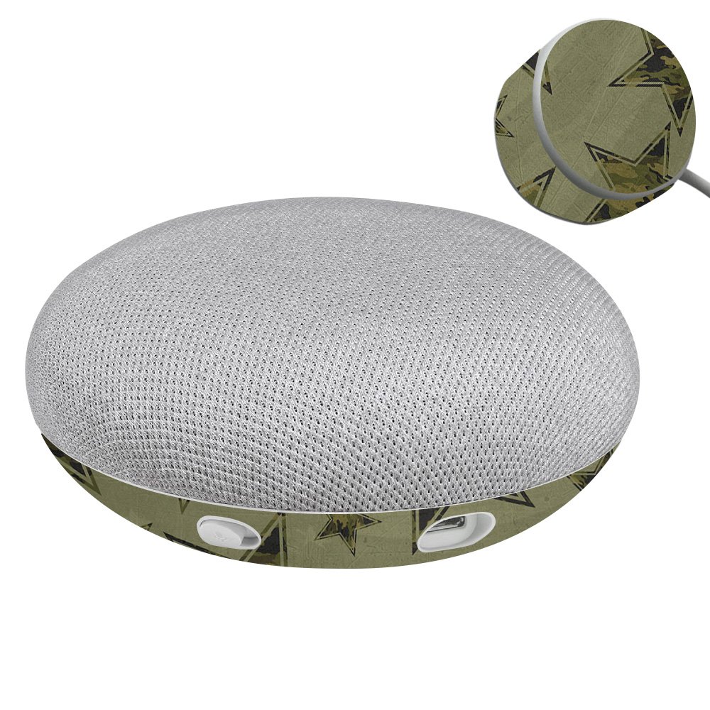 MightySkins Protective Vinyl Decal Wrap Cover for Google Home Mini - Army Star Design | Durable, Customizable Skin | Easy to Apply & Remove | Made in USA | Perfect for Home, Office & Gaming Setup
