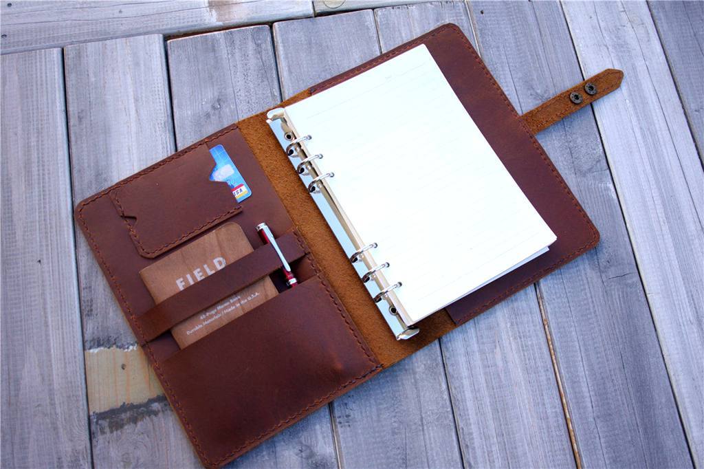 Custom Leather Weekly Planner Cover - Personalized Name & Date - Perfect for Work, School & Office Organization | Gift Idea for Professionals & Students