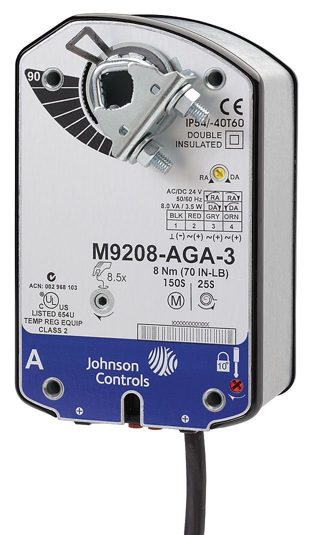 Johnson Controls M9208-AGA-2 Electric Actuator -40°F to 140°F Temperature Range for HVAC & Building Automation Systems | Reliable Motorized Valve Control for Commercial & Industrial Applications