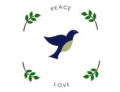 Peace Love Placemats - Eco-Friendly Cotton Table Mats Set of 4 for Dining, Kitchen, and Home Decor | Perfect for Family Meals, Parties, and Everyday Use