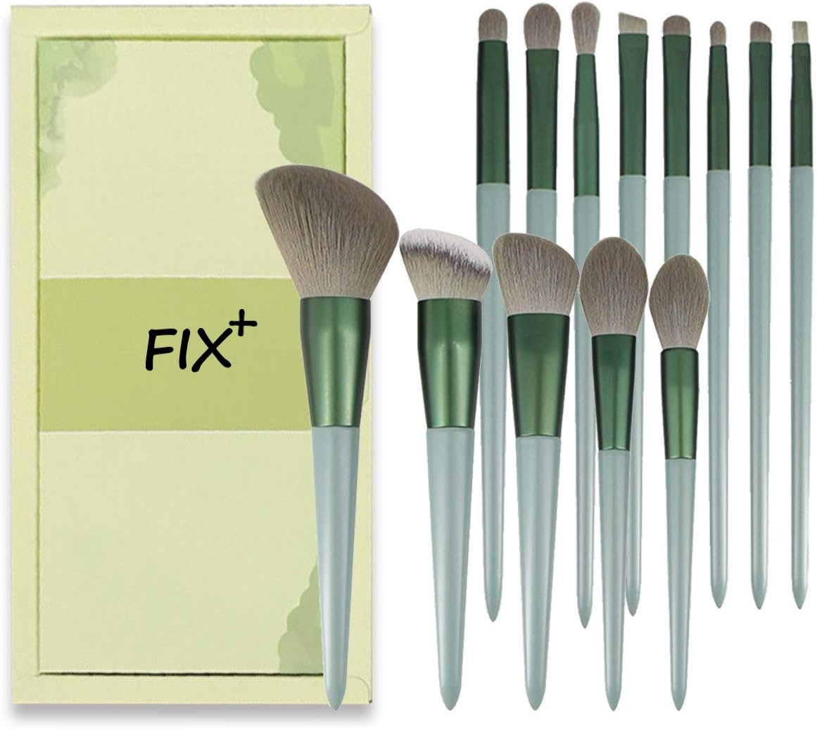 13 Pcs Professional Makeup Brushes Set - All-in-One Face & Eye Makeup Kit with Travel Case - Foundation, Concealer, Blending, Powder & Highlighter Brushes for Perfect Makeup Application at Home or Travel