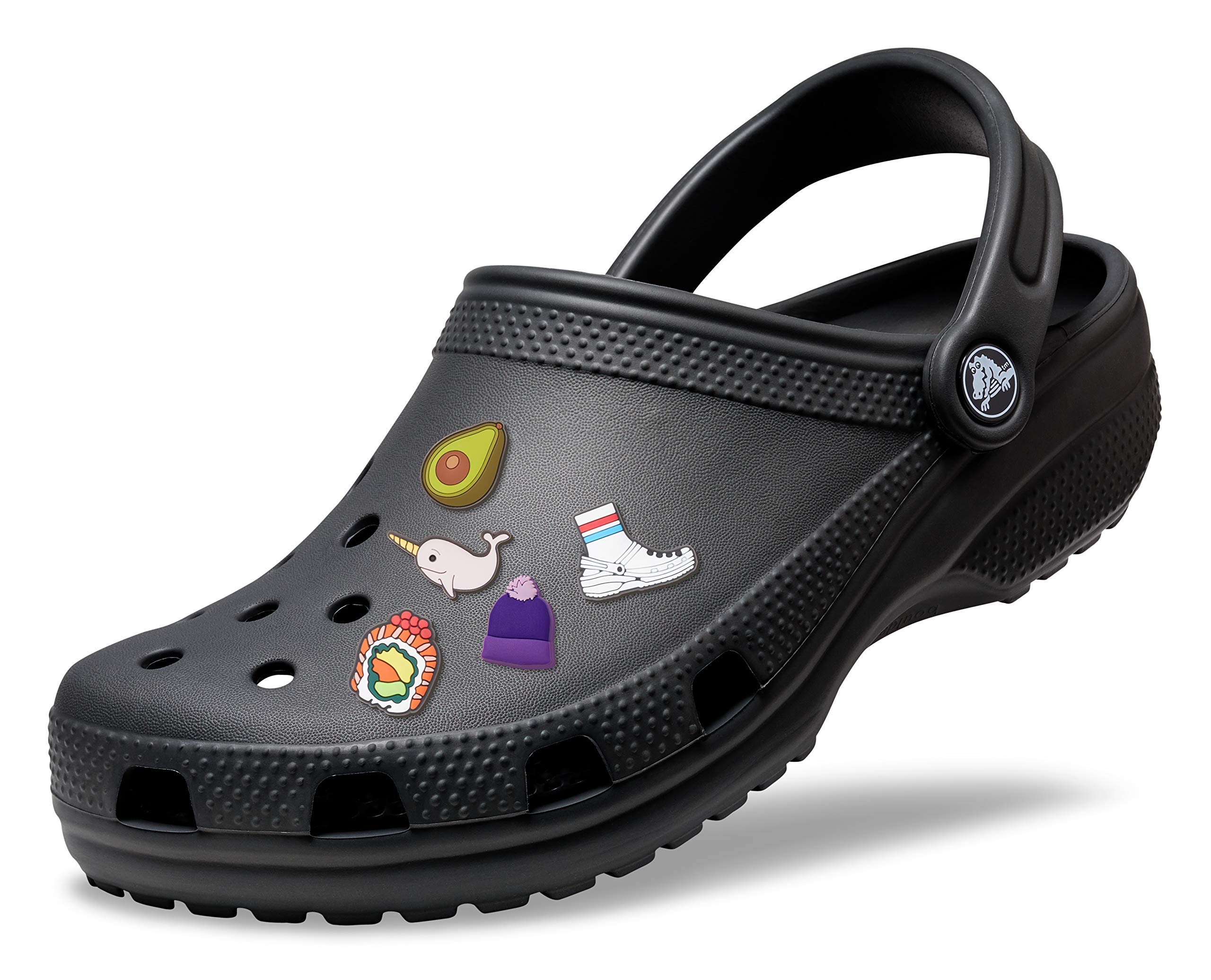 Crocs Classic Clog for Men & Women - Comfortable Slip-On Shoes with 5-Pack Jibbitz Charms - Perfect for Casual Wear, Gardening, and Outdoor Activities