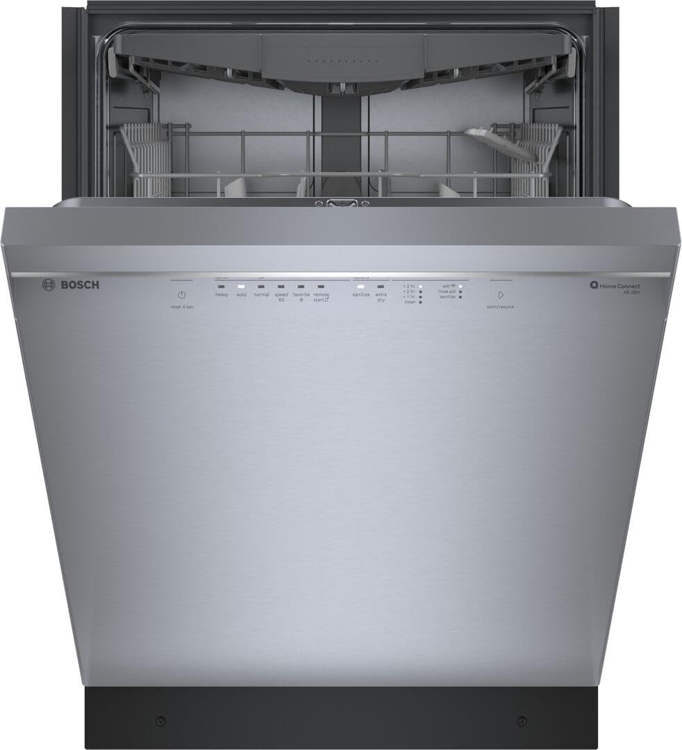 Bosch SHE53C85N 24 Inch Smart Built-In Dishwasher with Stainless Steel Interior - Perfect for Modern Kitchens, Small Spaces & Energy-Efficient Homes
