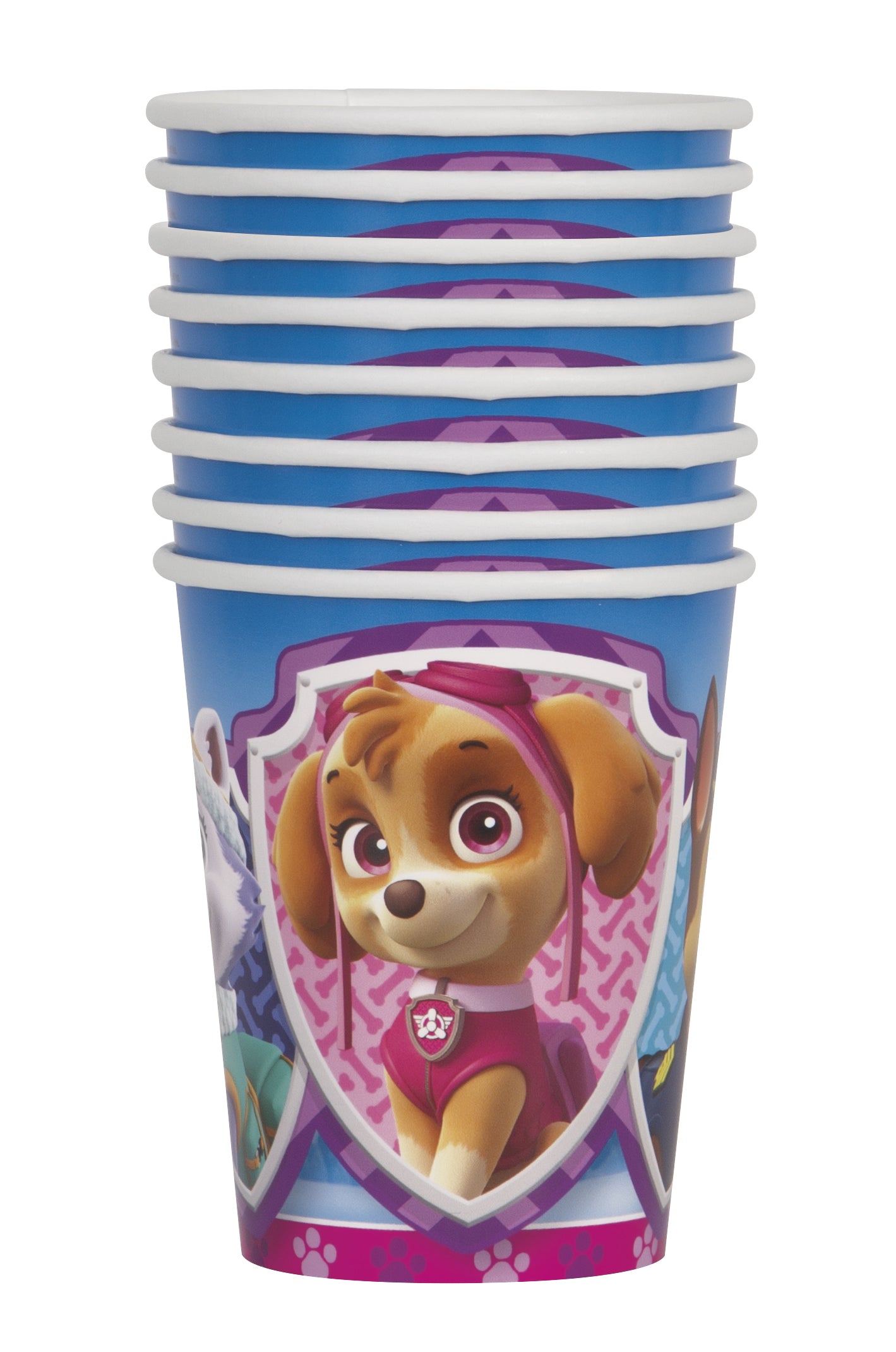 Paw Patrol Themed 9oz Insulated Kids Cup with Lid - 8 Pack - Perfect for School Lunches, Birthday Parties & Outdoor Adventures