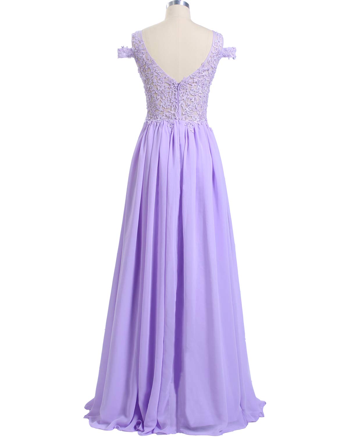 Elegant Women's Lace Appliqued Evening Gown with Side Split - A-Line Long Prom Dress for Formal Events, Weddings & Special Occasions