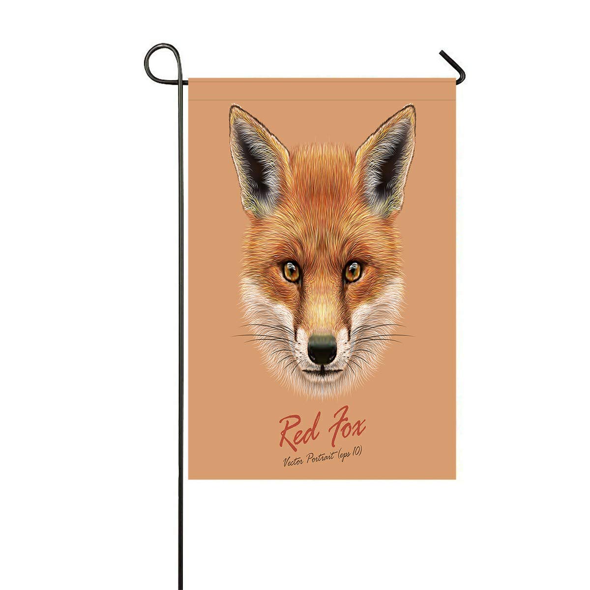 ECZJNT Fluffy Face Forest Fox Garden Flag - 12x18 Inch Outdoor Decorative Flag for Home, Party & Yard Decor - Perfect for Seasonal Celebrations, Patio & Front Porch Displays