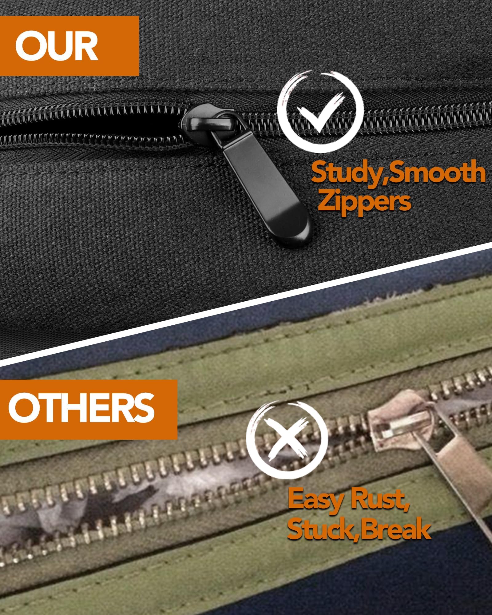 Heavy Duty 16OZ Canvas Roll Up Tool Bag with 5 Zippered Pockets - Multi-Purpose Wrench Roll Organizer for Mechanics, Electricians & DIY Projects - Perfect for Workshop, Garage & On-the-Go Repairs (Black)