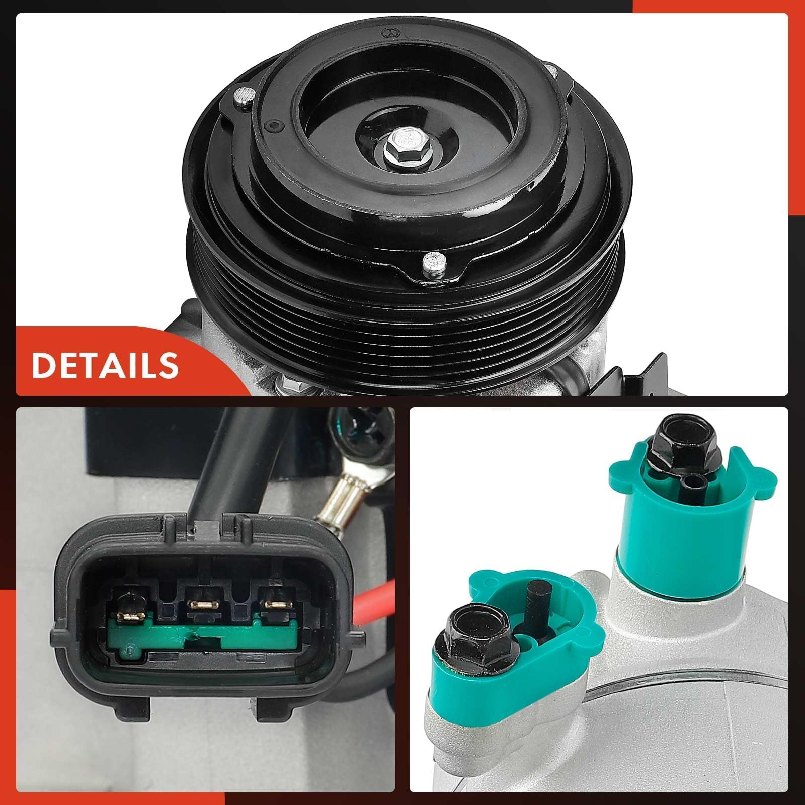 Premium AC Compressor with Clutch for 2017-2020 Hyundai Elantra 2.0L - High Performance Auto Air Conditioning Replacement Part - Perfect for Summer Road Trips & Hot Weather Commuting