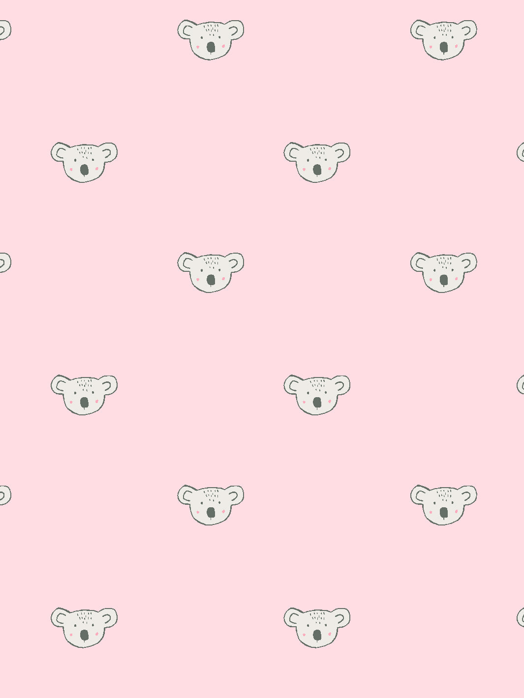 Koala Wallpaper by Tea Collection - Ballet Slipper Pink Floral Design | Perfect for Nursery, Kids Room & Home Decor