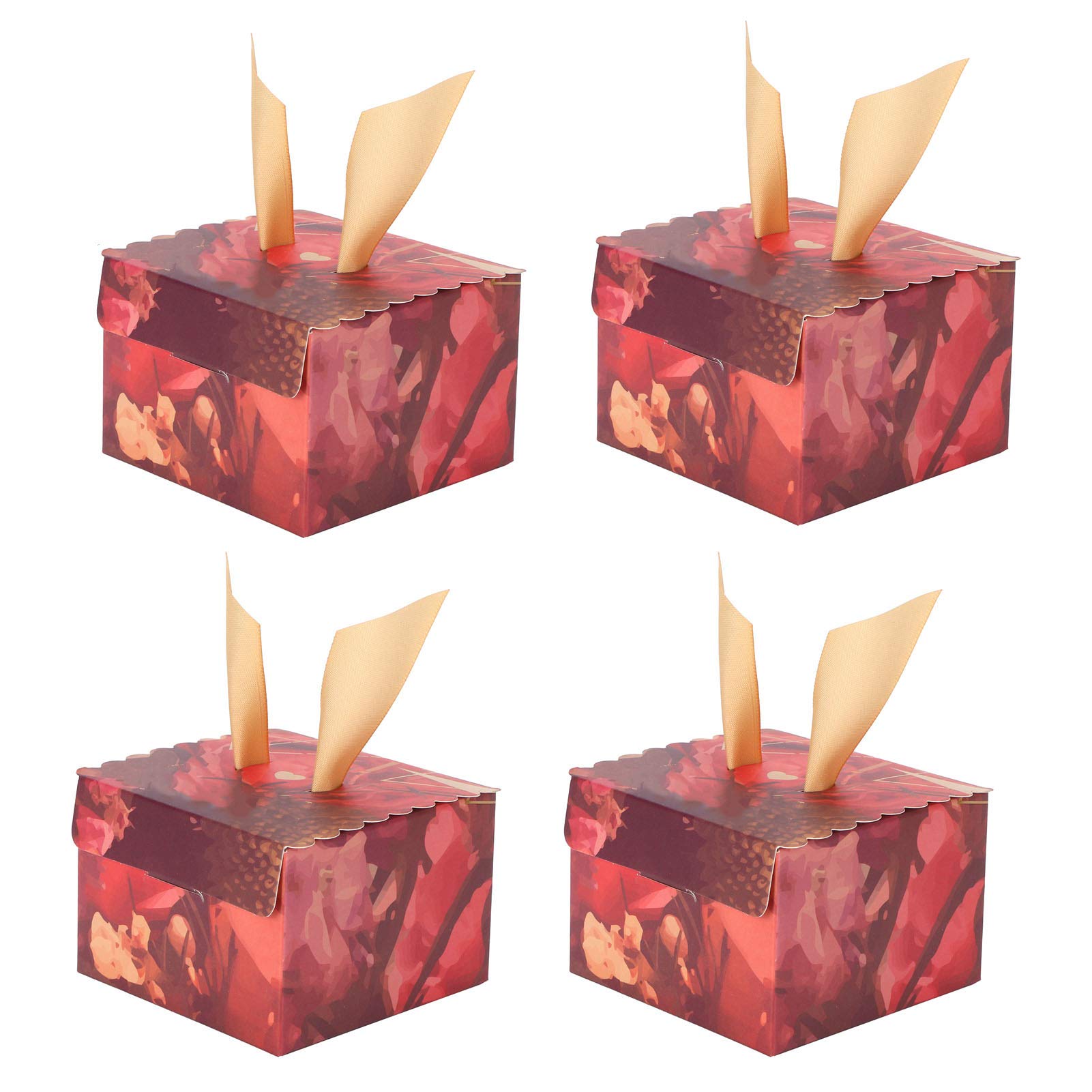 Elegant Wedding Candy Box & Cookies Gift Box - Safe, Exquisite, Eco-Friendly Present for Friends & Family | European Retro Floral Design with Golden Wings | Perfect for Bridal Showers, Anniversary Gifts & Party Favors