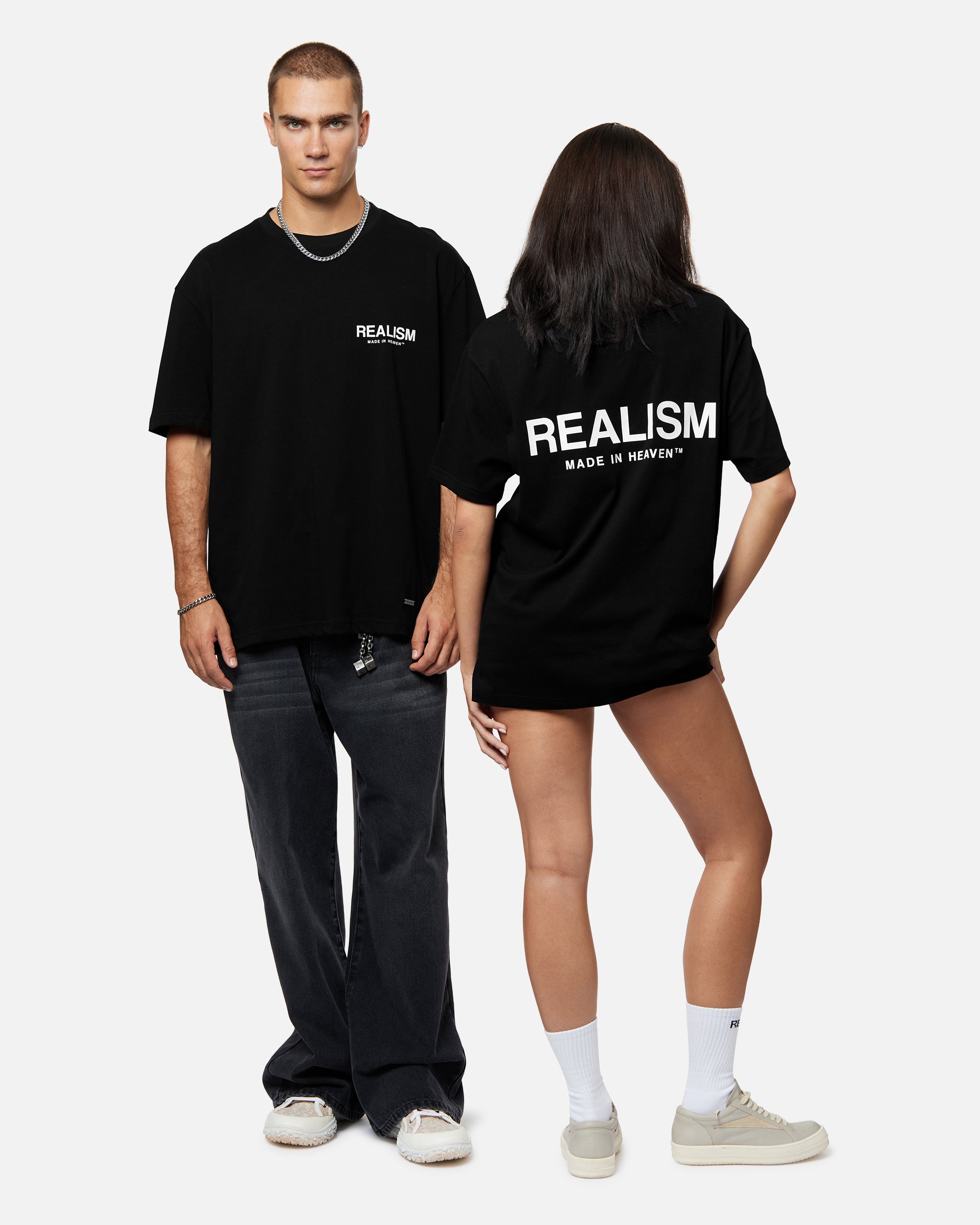 SSS Realism Heaven Logo Tee - Jet Black Men's Graphic T-Shirt | Streetwear Fashion for Casual Wear & Urban Style