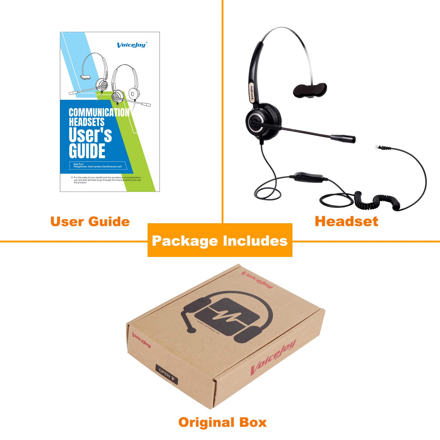 Noise-Canceling Monaural Office Headset with Microphone - RJ9 Plug Compatible with Cisco IP Phones 794X/796X/797X/69XX Series & 8811/8841/8851/8861/8941/8945/8961/9951/9971 - Perfect for Call Centers, Customer Service & Remote Work