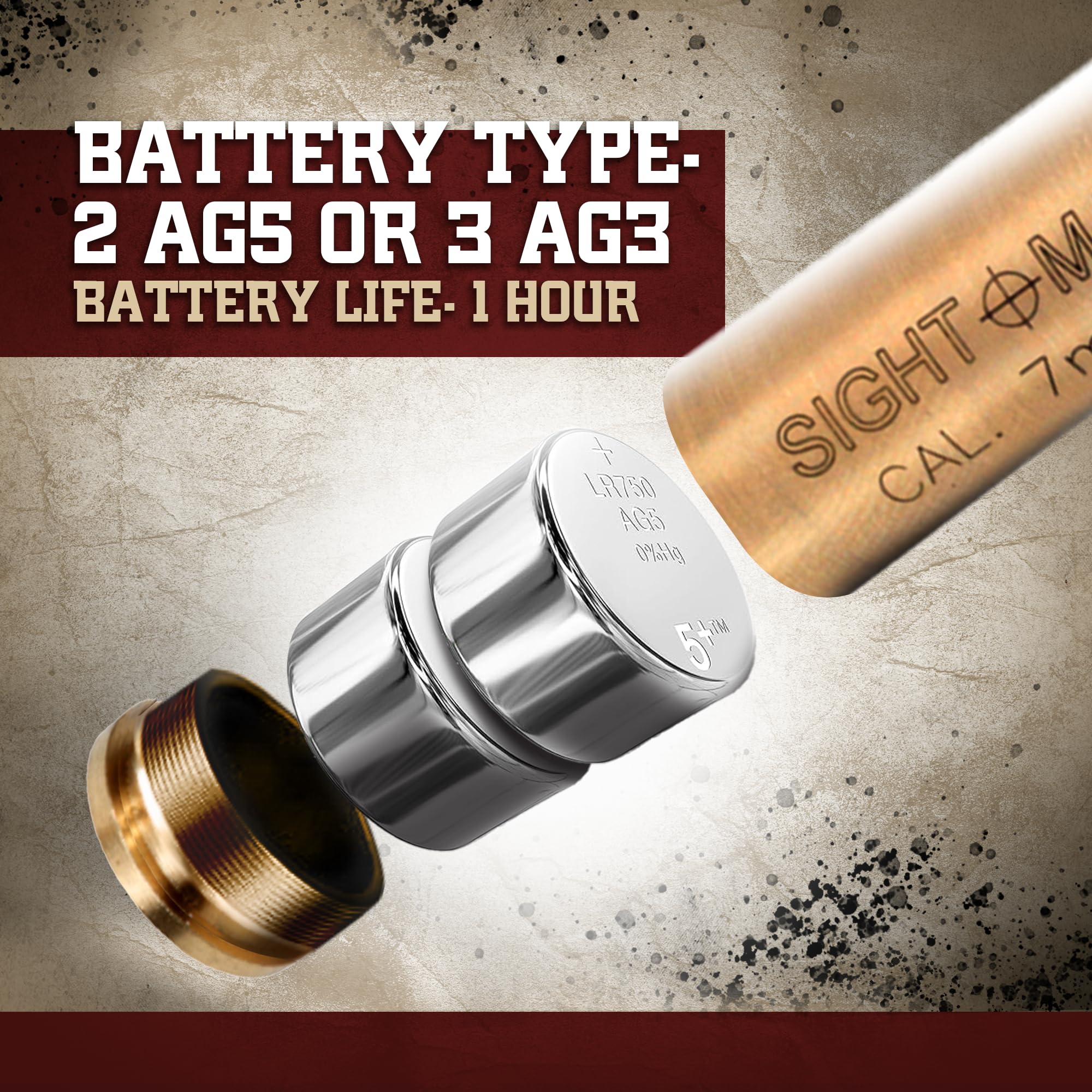 Sightmark Red Laser Rifle Boresight - Precision Gunsight for Hunting & Shooting | Easy Zeroing & Alignment for Rifles & Scopes
