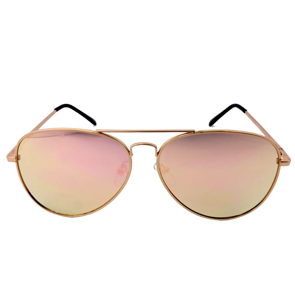 SilverFever Aviator Mirrored Sunglasses for Women & Men - UV400 Protection, Metal Frame - Perfect for Driving, Beach & Outdoor Activities