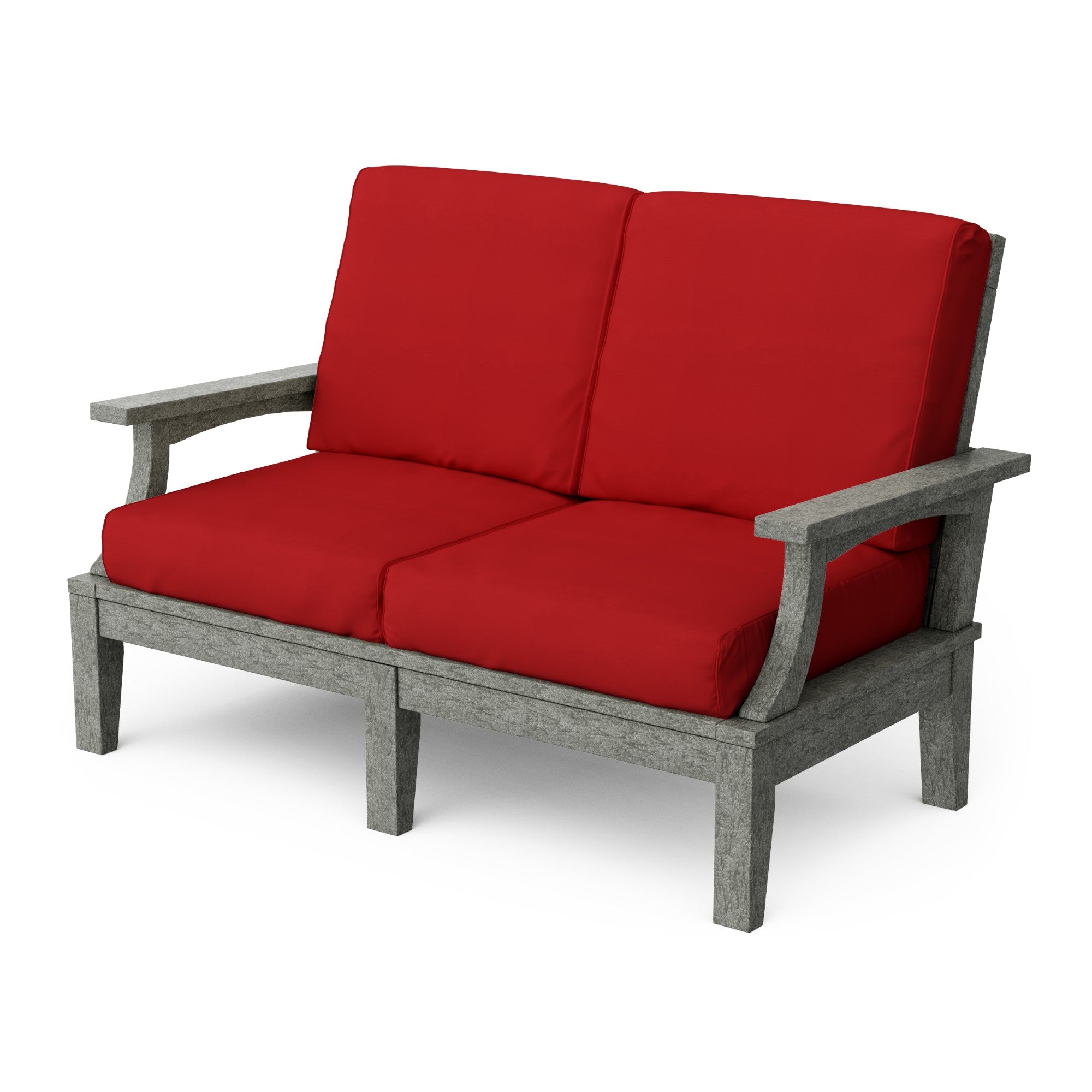 Heritage Deep Seating Love Seat Cushioned Sofa - Outdoor Patio Furniture for Garden, Poolside & Backyard Relaxation