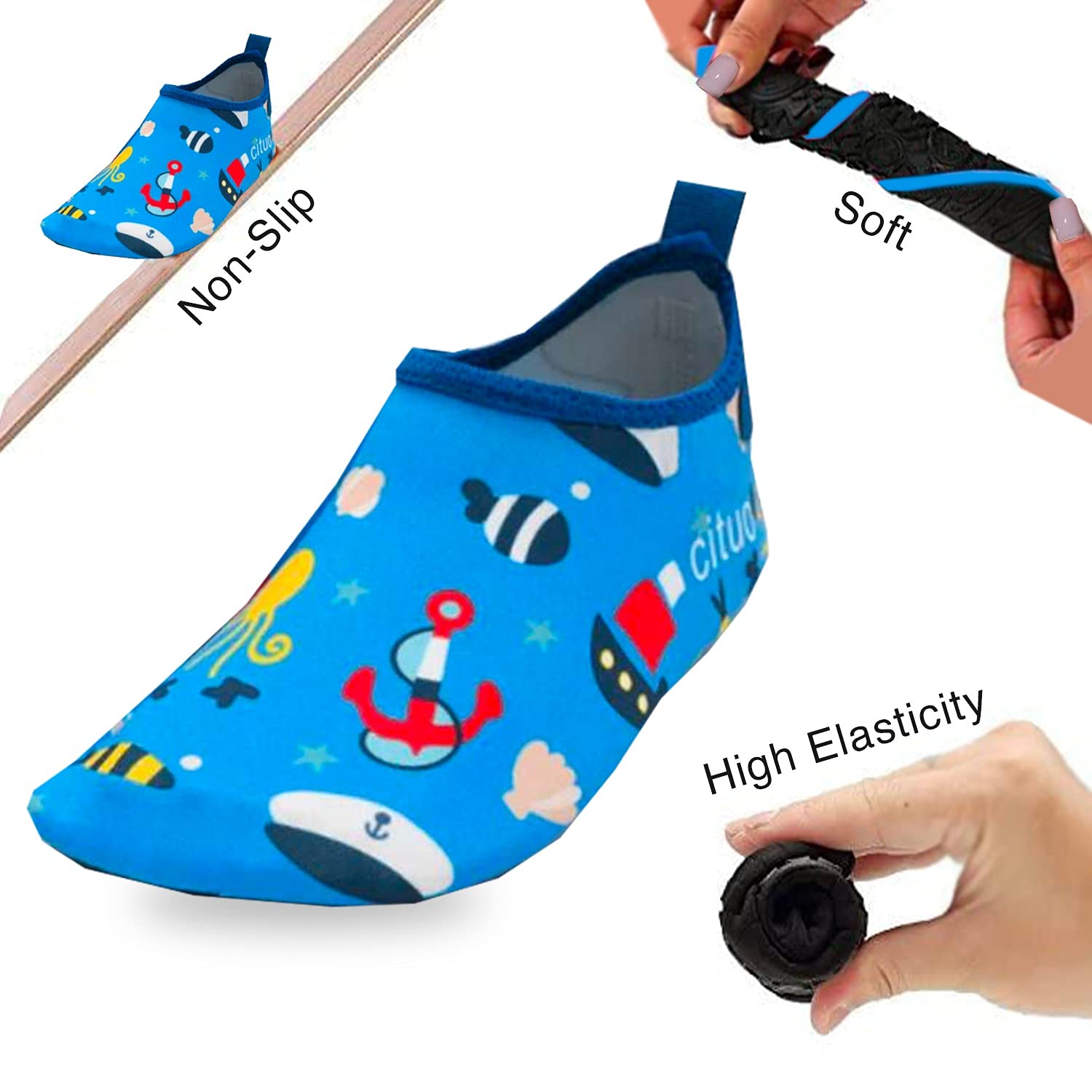 **Non-Slip Kids Summer Swim Shoes | Lightweight Water Shoes for Toddlers, Boys & Girls | Perfect for Pool, Beach & Water Play**