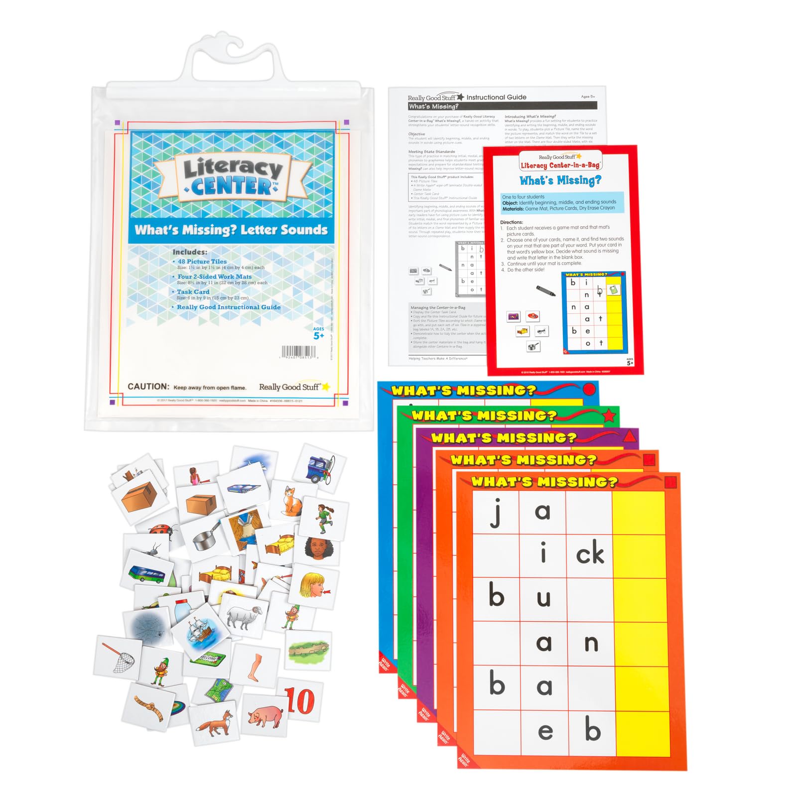 What's Missing? Letter Sounds Literacy Center - Phonics Learning Activity for Kids | Perfect for Classroom & Homeschool Reading Practice