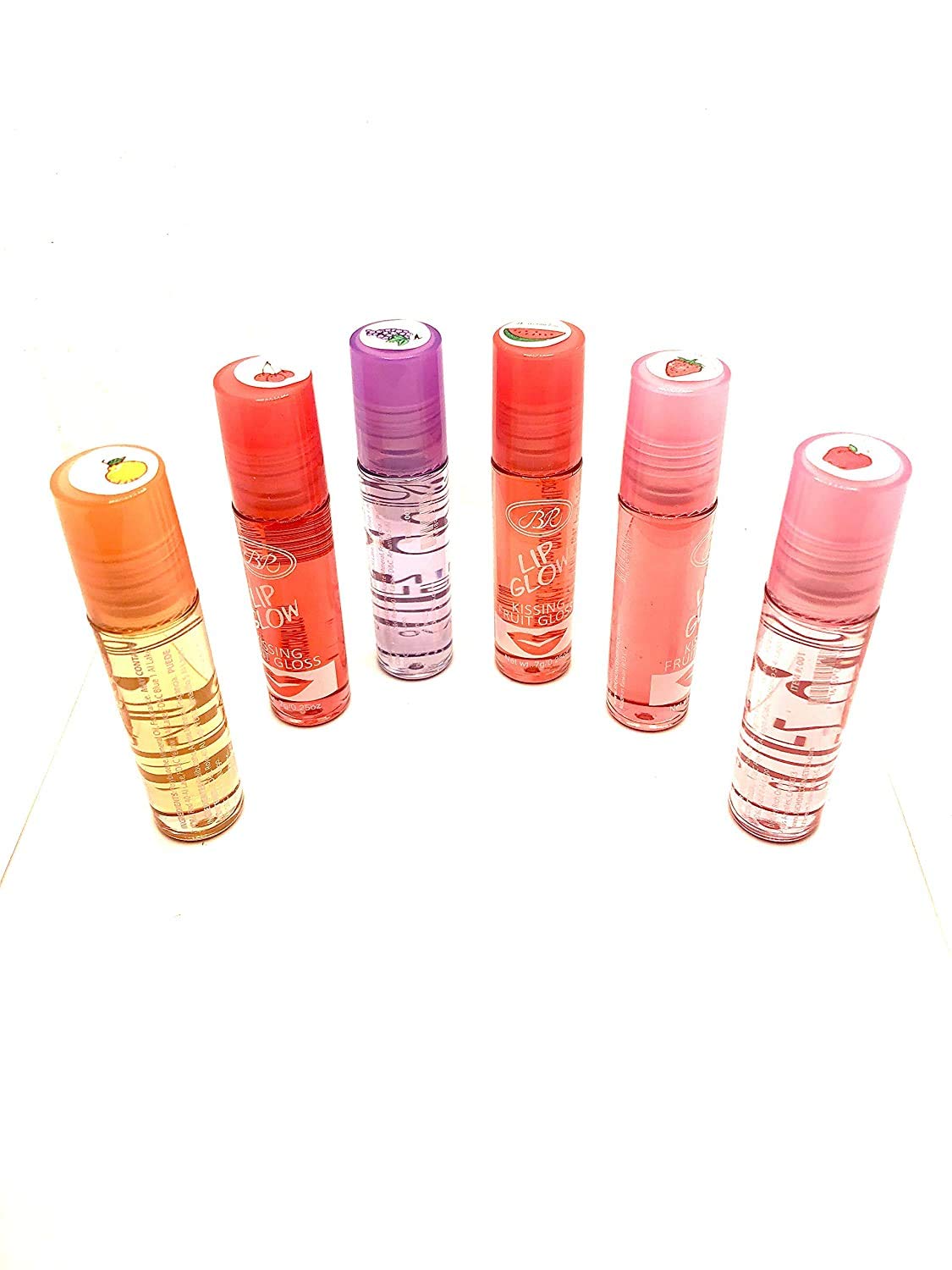 6-Piece Fruit Flavored Lip Glow Kissing Gloss Set - Hydrating & Shiny Lip Gloss for Daily Wear, Parties, and Date Nights