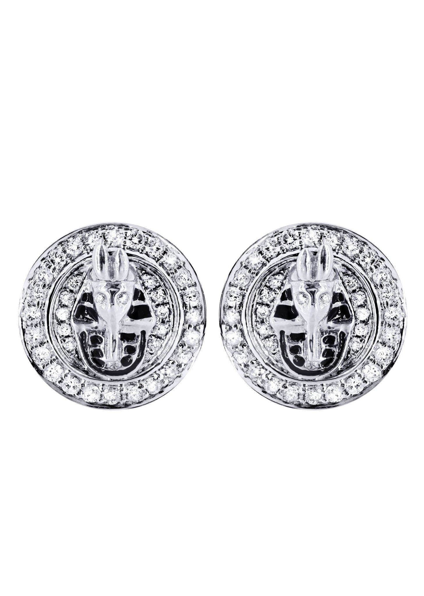 14K White Gold Diamond Stud Earrings for Men - 0.75 Carat Luxury Gifts for Him | Perfect for Weddings, Anniversaries & Special Occasions