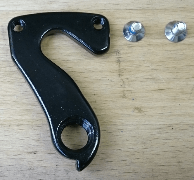 Premium XC Rear Derailleur Hanger with Bolts - Compatible with Aluminum Bikes | Durable Replacement Part for Mountain & Road Cycling