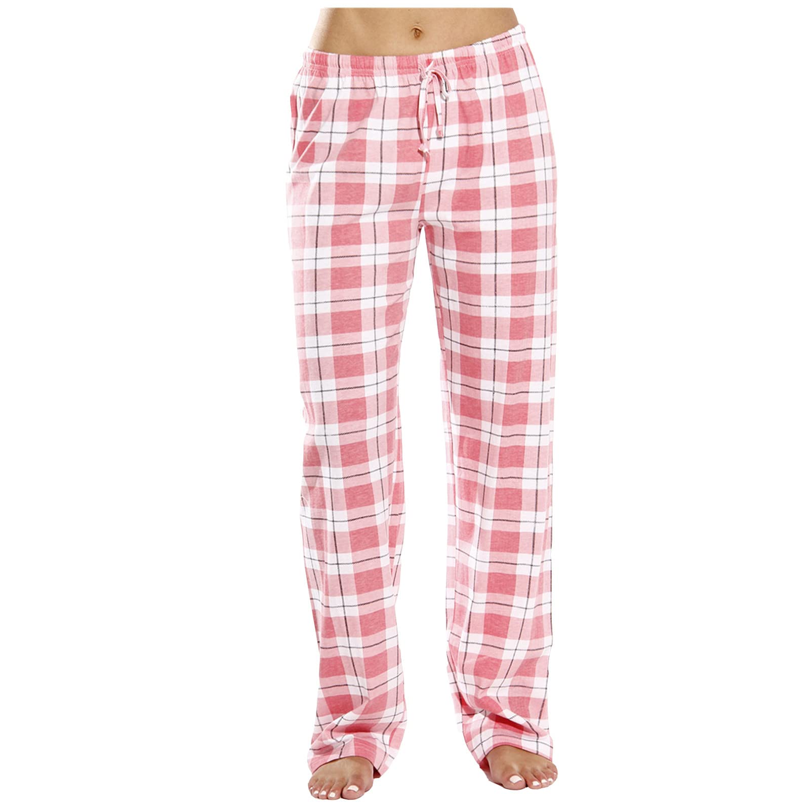 2024 Trendy Plaid Wide Leg Sweatpants for Women - High Waisted Elastic Yoga Pants, Loose Lounge Pajama Pants for Work, Casual & Home Comfort | Perfect for Yoga, Lounging and Everyday Wear