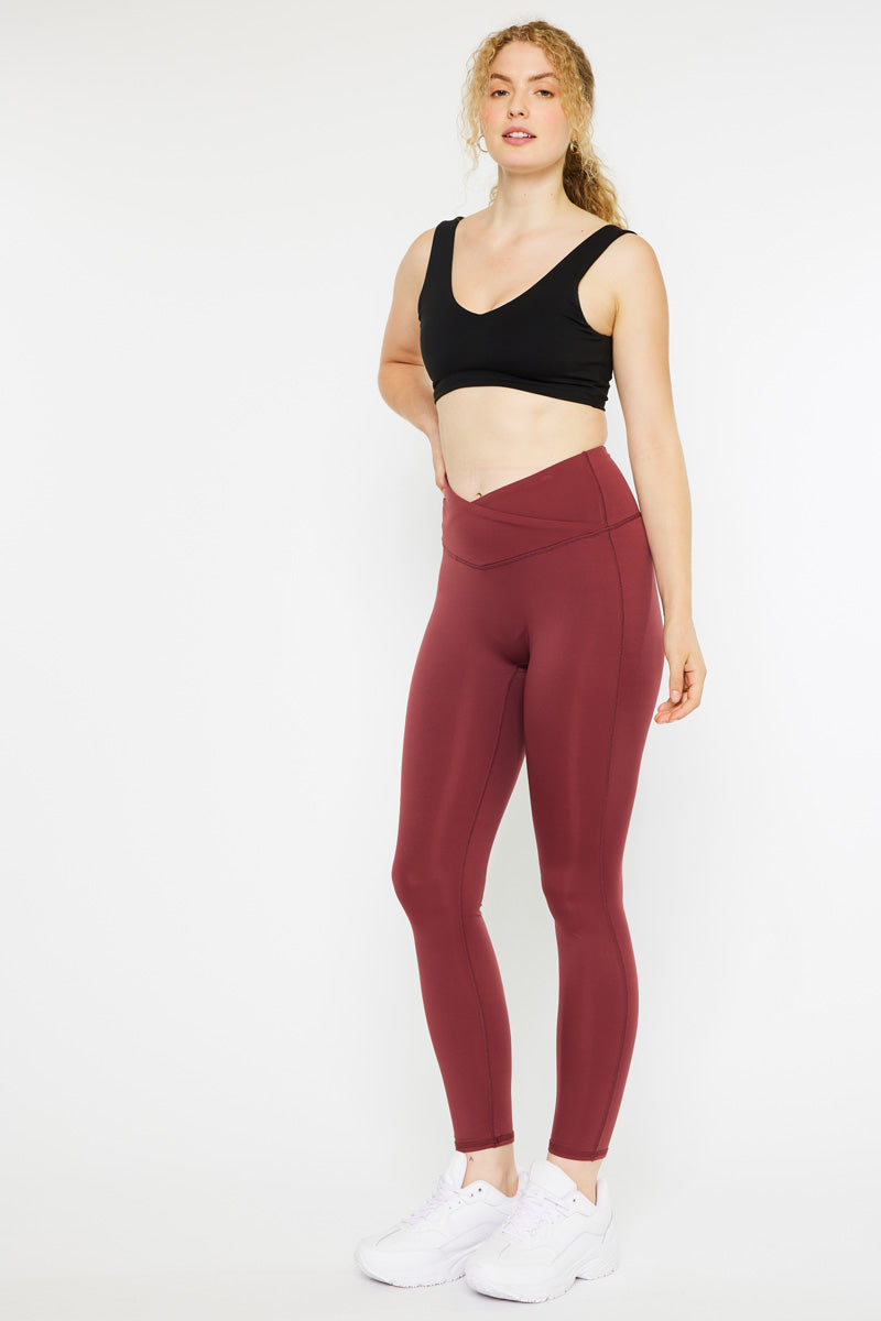 Ari Mid Rise Active Leggings for Women - High Waist Yoga Pants with Pockets - Comfortable Workout Leggings for Running, Gym & Lounge Wear