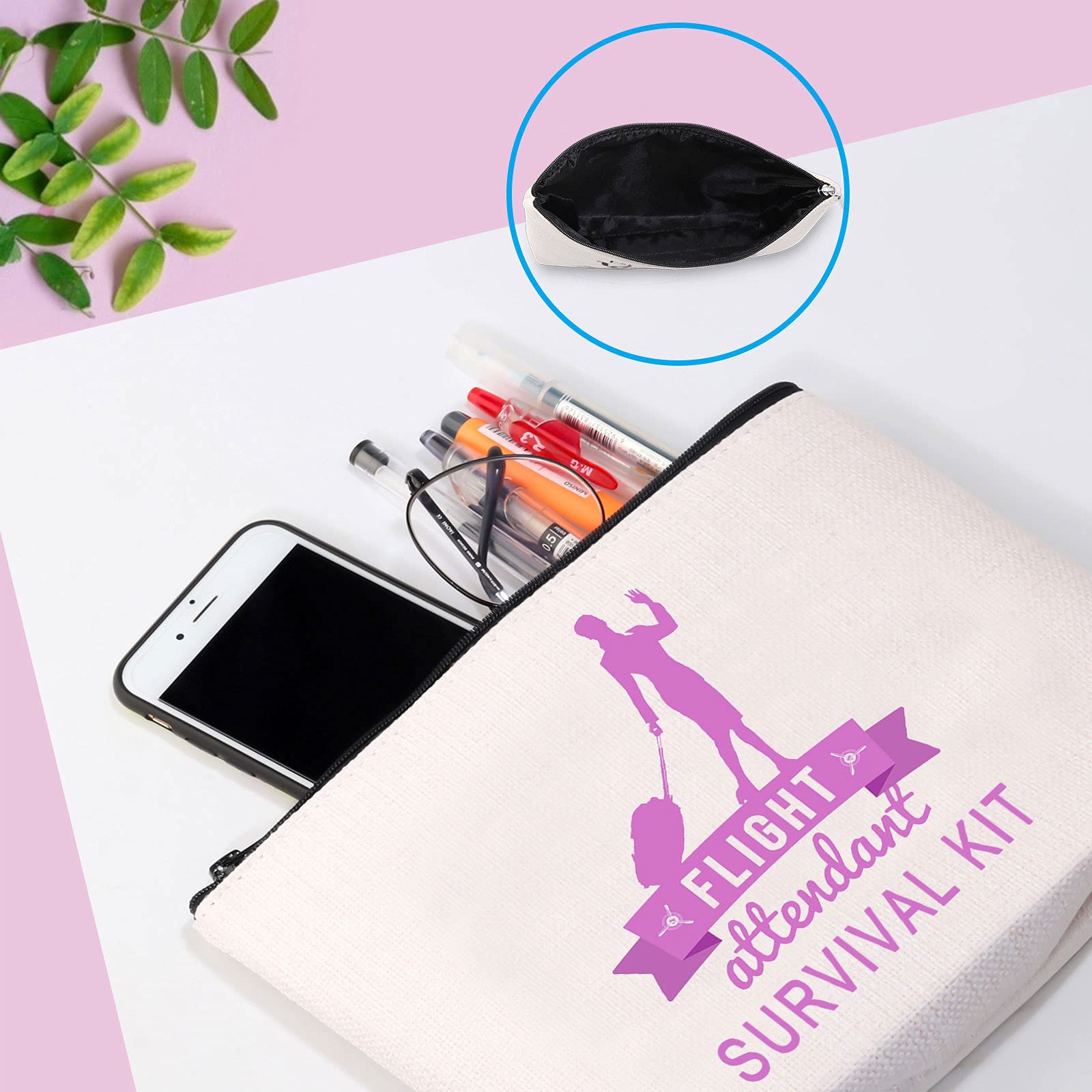 Flight Attendant Survival Kit - Professional Cabin Crew Makeup Bag for Travel Essentials | Perfect Travel Gift for Stewardess & Air Hostess | Ideal for Airlines, Business Trips & Vacation Packing (EU)
