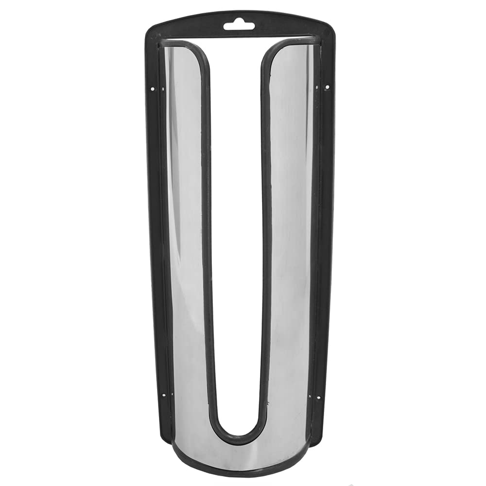 Home Basics Silver Wall-Mounted Plastic Bag Organizer Dispenser - Single Pack with Installation Hardware | Metal & Plastic Baggie Storage Solution | Perfect for Kitchen, Pantry, Garage & Laundry Room Organization
