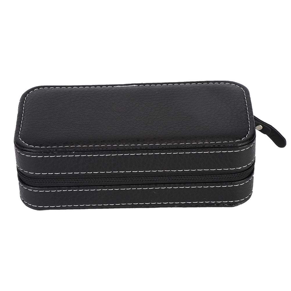 Elastic Band Watch Storage Case - 2 Grid Travel Watch Organizer for Men, Jewelry & Business Watches - Perfect for Home, Office & Travel Accessories