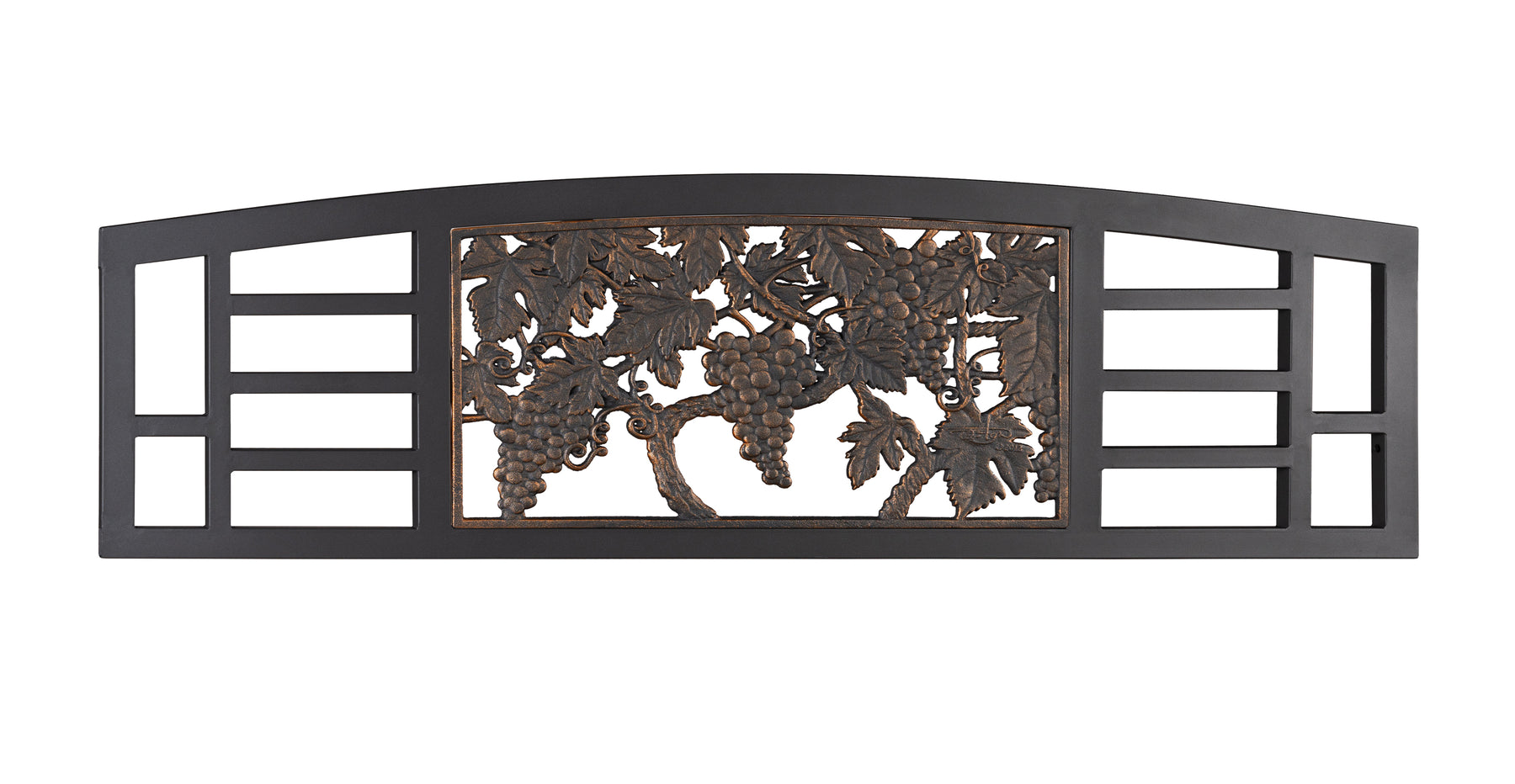 Durable Steel Bench with Grapes Design - Outdoor Garden Patio Furniture for Relaxing & Entertaining