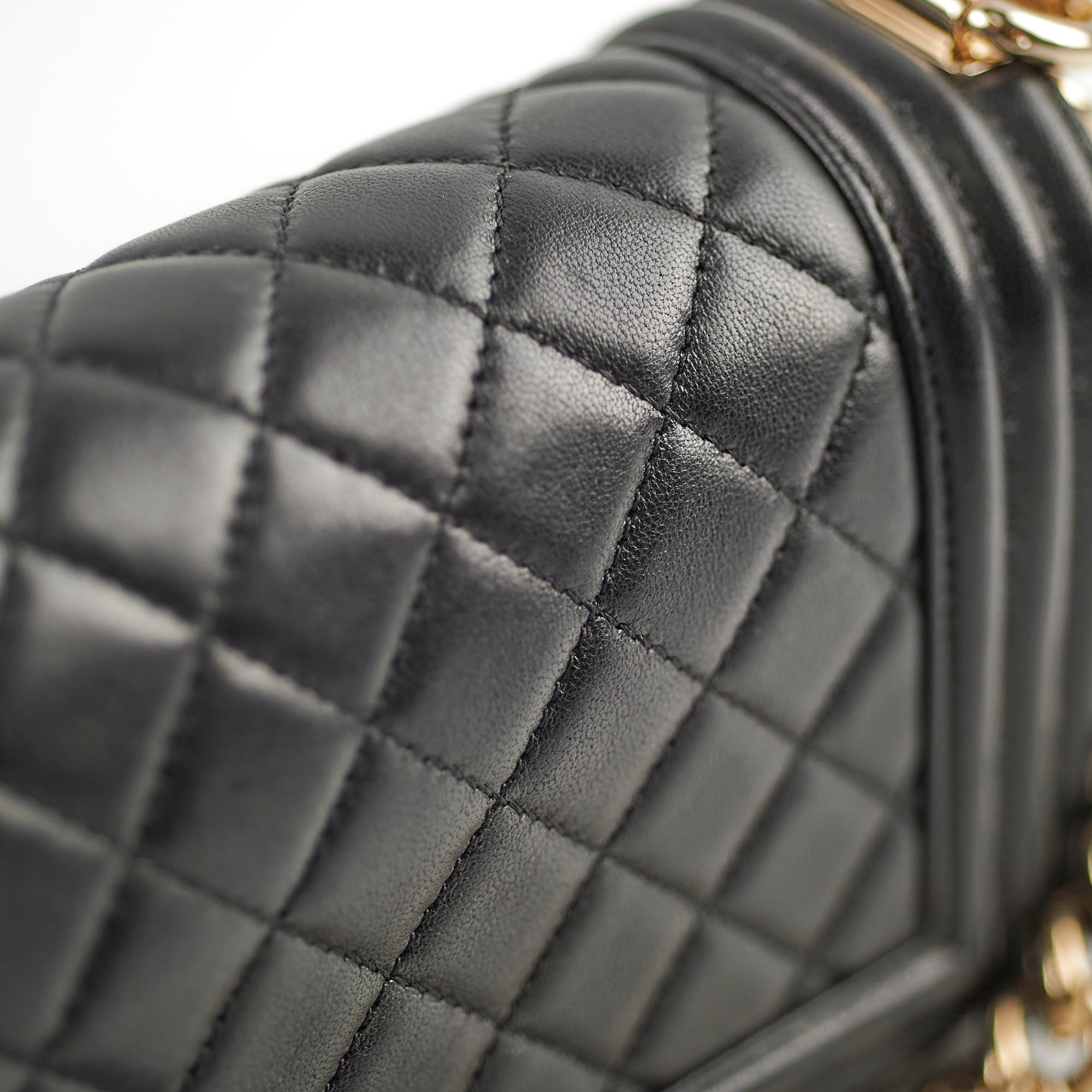 Chanel Small Boy Lambskin Black Leather Shoulder Bag 23 Series - Luxury Crossbody Purse for Women, Perfect for Evening Parties & Date Nights