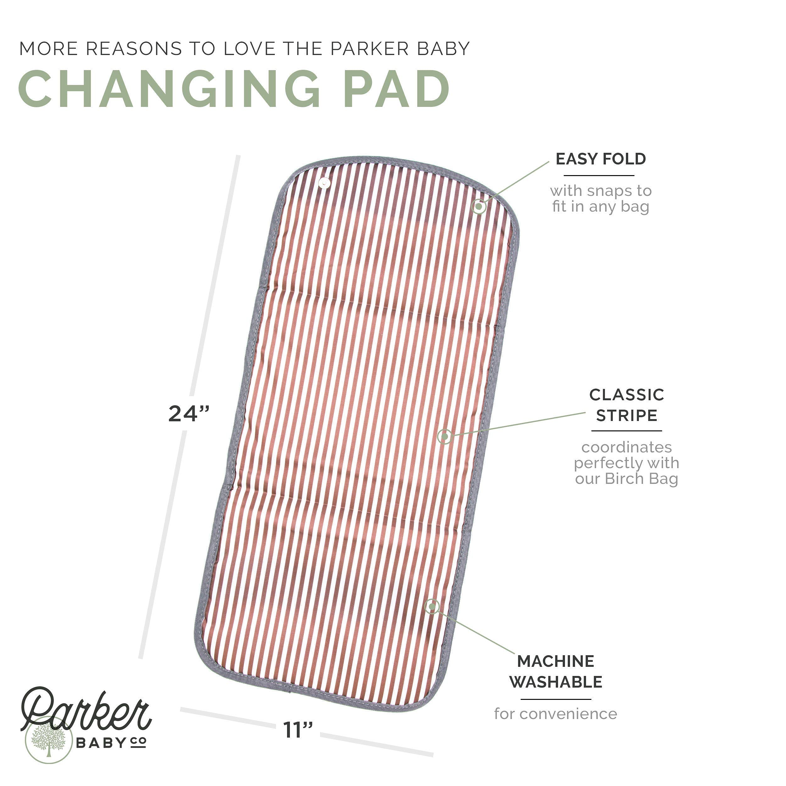 Parker Baby Diaper Backpack Gift Set - Premium Baby Shower Essentials with Changing Pad & Wet Dry Bag - Perfect for Travel, Daycare & New Parents On-the-Go