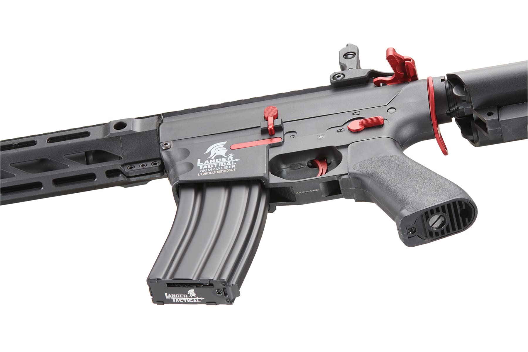 Lancer Tactical Gen II SPR Interceptor M4 Airsoft Rifle - Electric Full/Semi Auto AEG with 1000 Rounds 0.20g BBs, Battery & Charger Included - Perfect for Tactical Training, Airsoft Games & Outdoor Shooting Practice