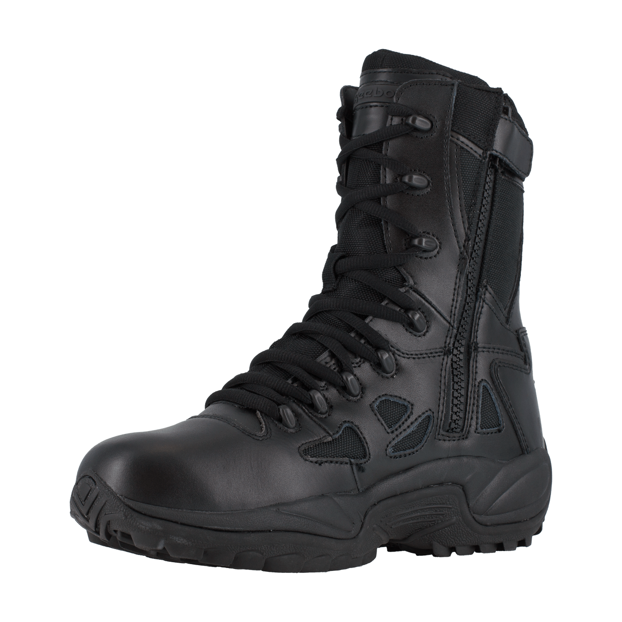 Rapid Response RB 8 Inch Soft Toe Tactical Boots with Side Zipper - Lightweight Military Work Boots for Outdoor Hiking, Security & Tactical Operations