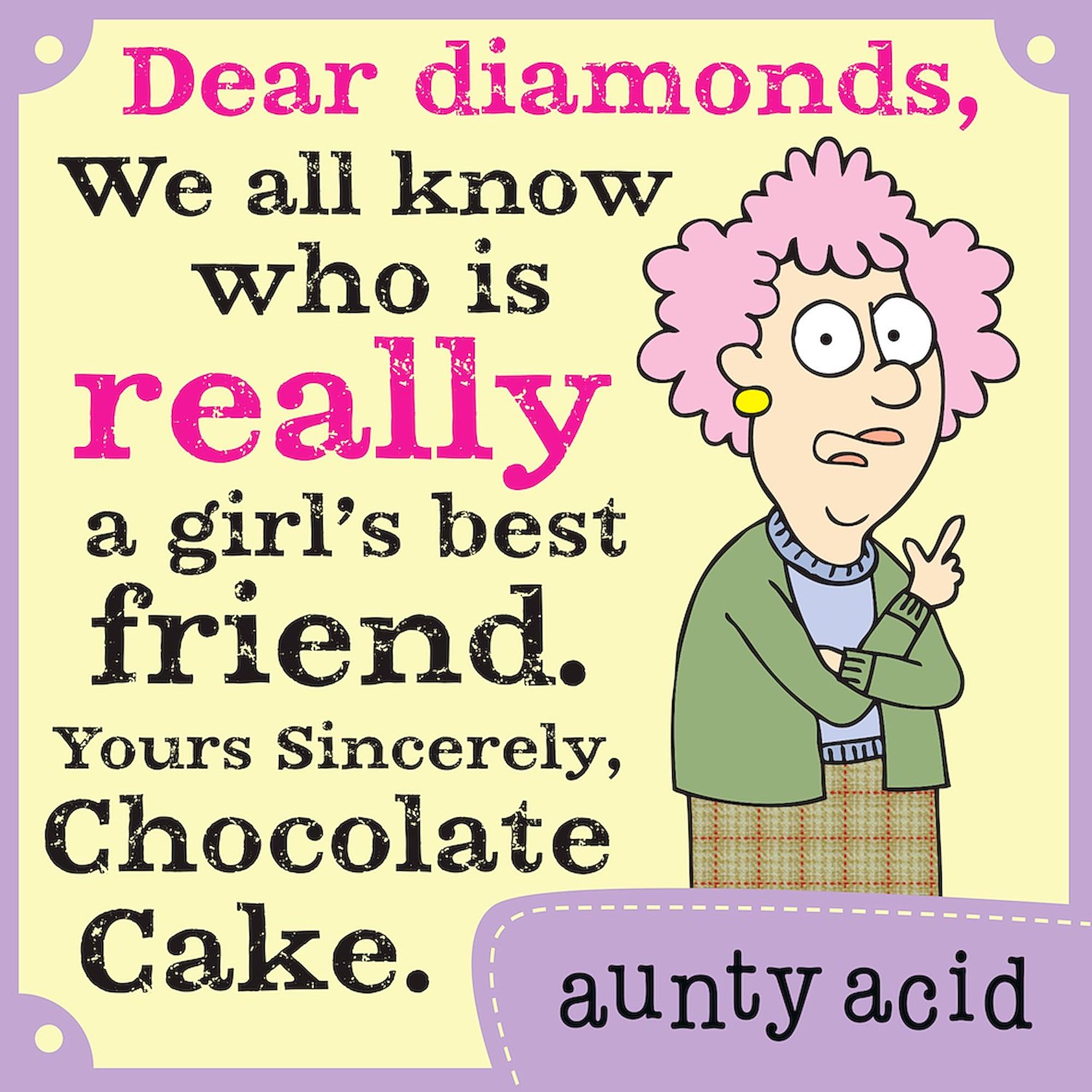 **Aunty Acid: Dear Diamonds Natural Canvas Tote Bag - Reusable Shopping Bag for Women, Groceries, Beach & Everyday Use**