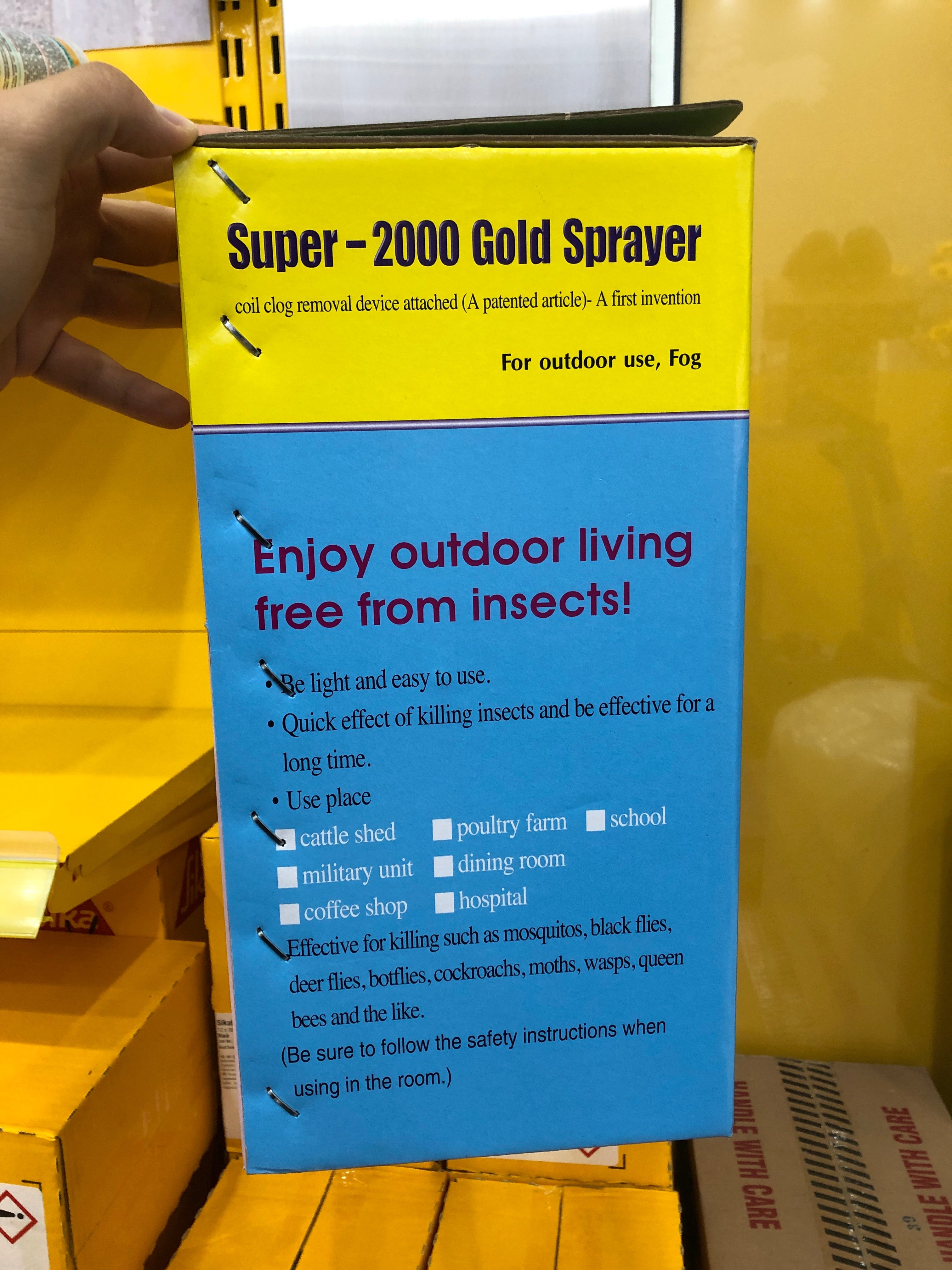 A Sung Super 2000 Gold Portable Fogging Machine Sprayer (Fogger) | Korean-Made Disinfectant Fogger Model FOG SG2000 | Perfect for Home, Office & Outdoor Sanitization