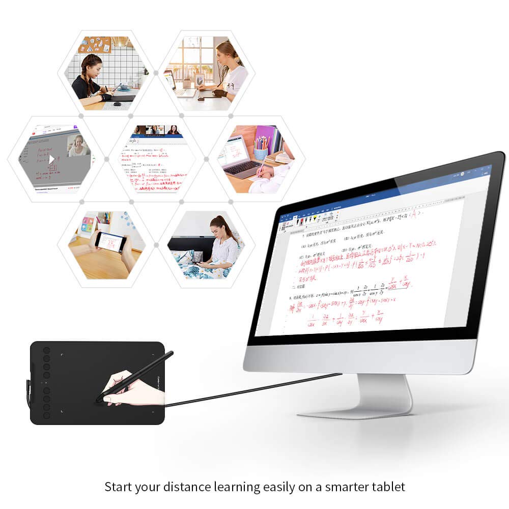 XPPen Deco mini7W Wireless Drawing Tablet - 7 x 4 Inch Graphic Tablet with 8192 Pressure Levels, Compatible with Windows/Mac/Android/Chrome/Linux - Perfect for Digital Art, Online Teaching & E-Learning