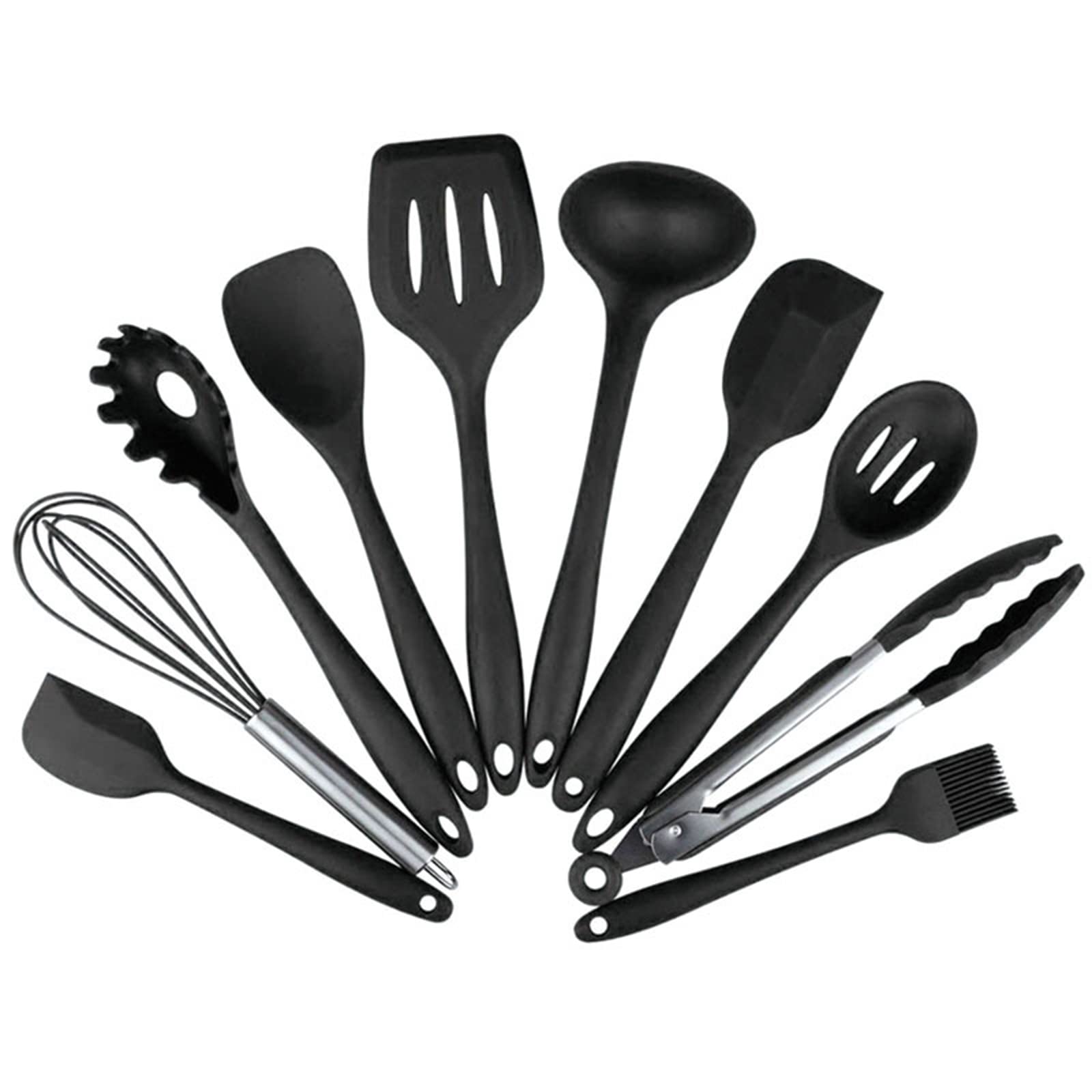 HBOY 10-Piece Silicone Kitchen Utensil Set, Non-Stick Cooking & Baking Tools, Durable Kitchen Gadgets for Everyday Cooking and Baking
