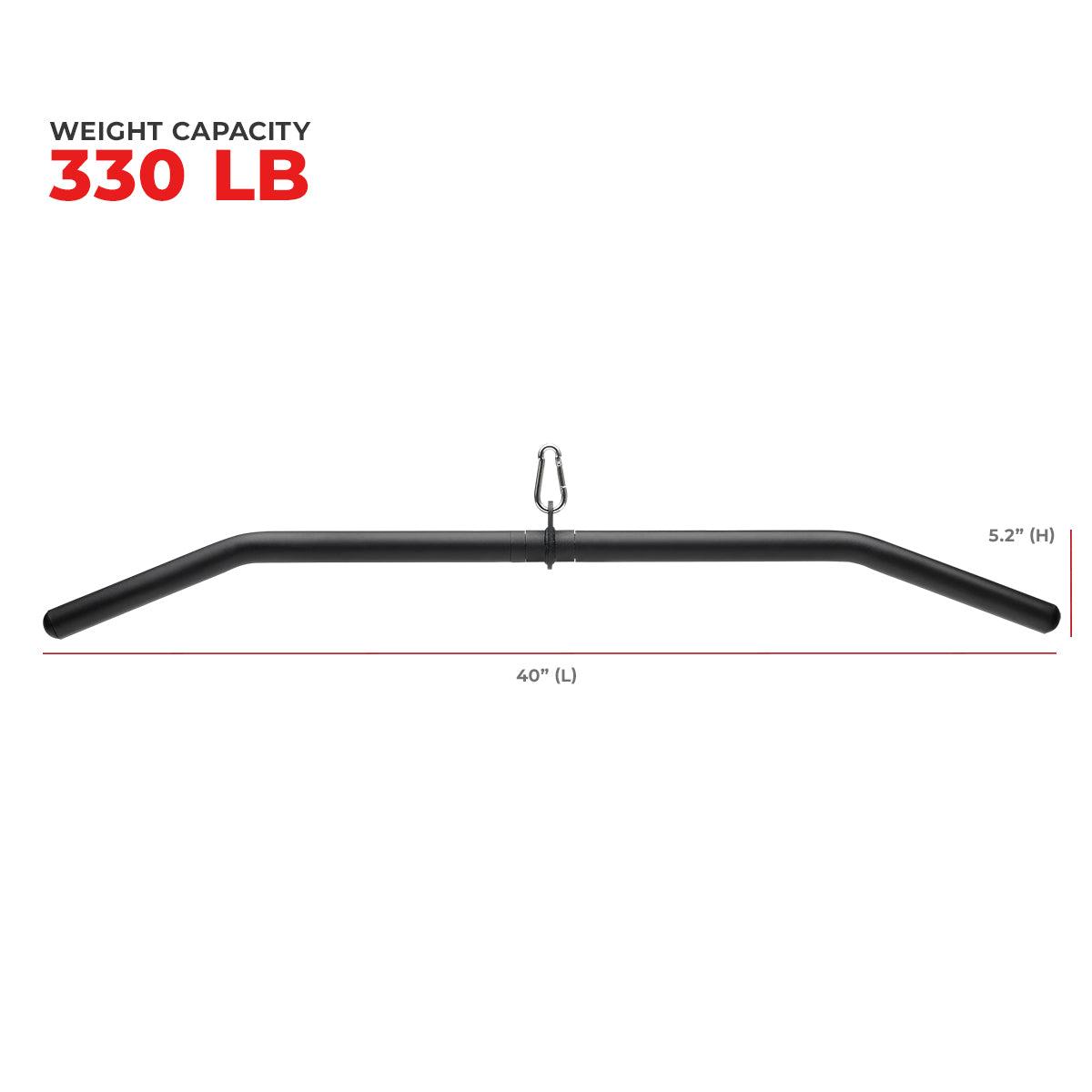 Lat Pulldown Bar Cable Attachment - Heavy Duty Gym Equipment for Back Workouts - Perfect for Home & Commercial Gyms, Strength Training, and Muscle Building