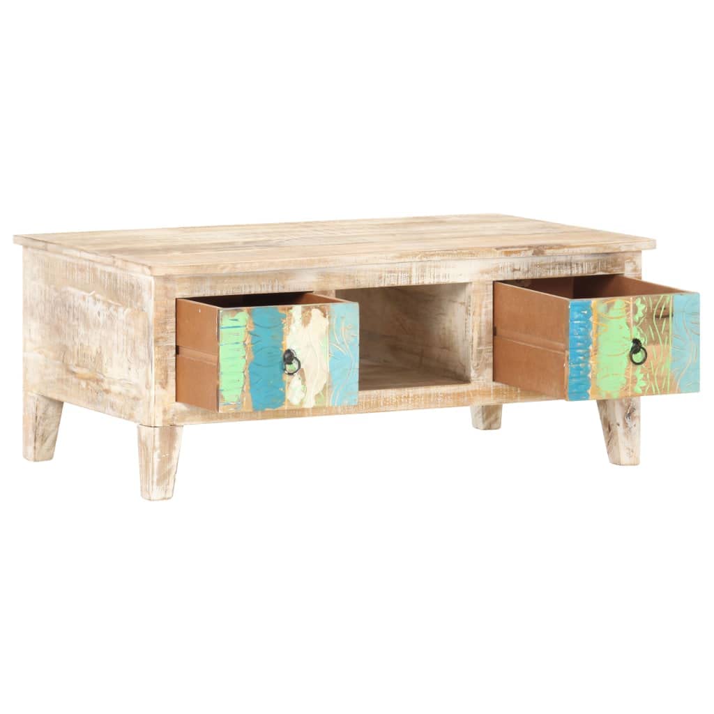 Square Coffee Table with Storage - 39.4