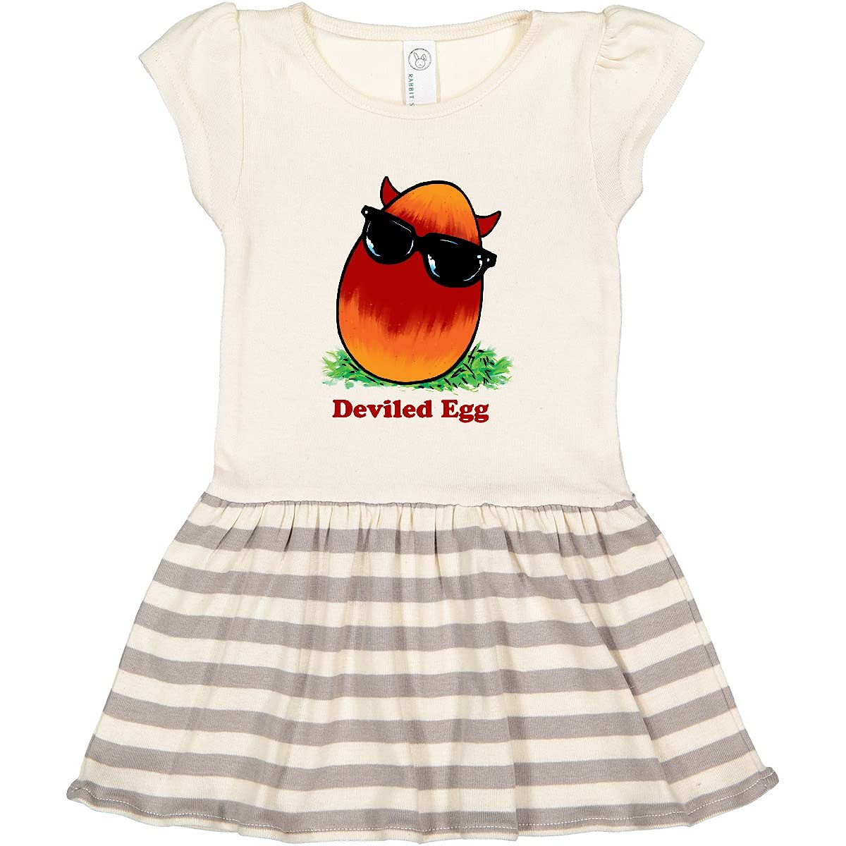 Inktastic Easter Red and Orange Devil Egg T-Shirt with Horns & Toddler Dress - Funny Holiday Costume for Kids, Halloween & Easter Party Outfits