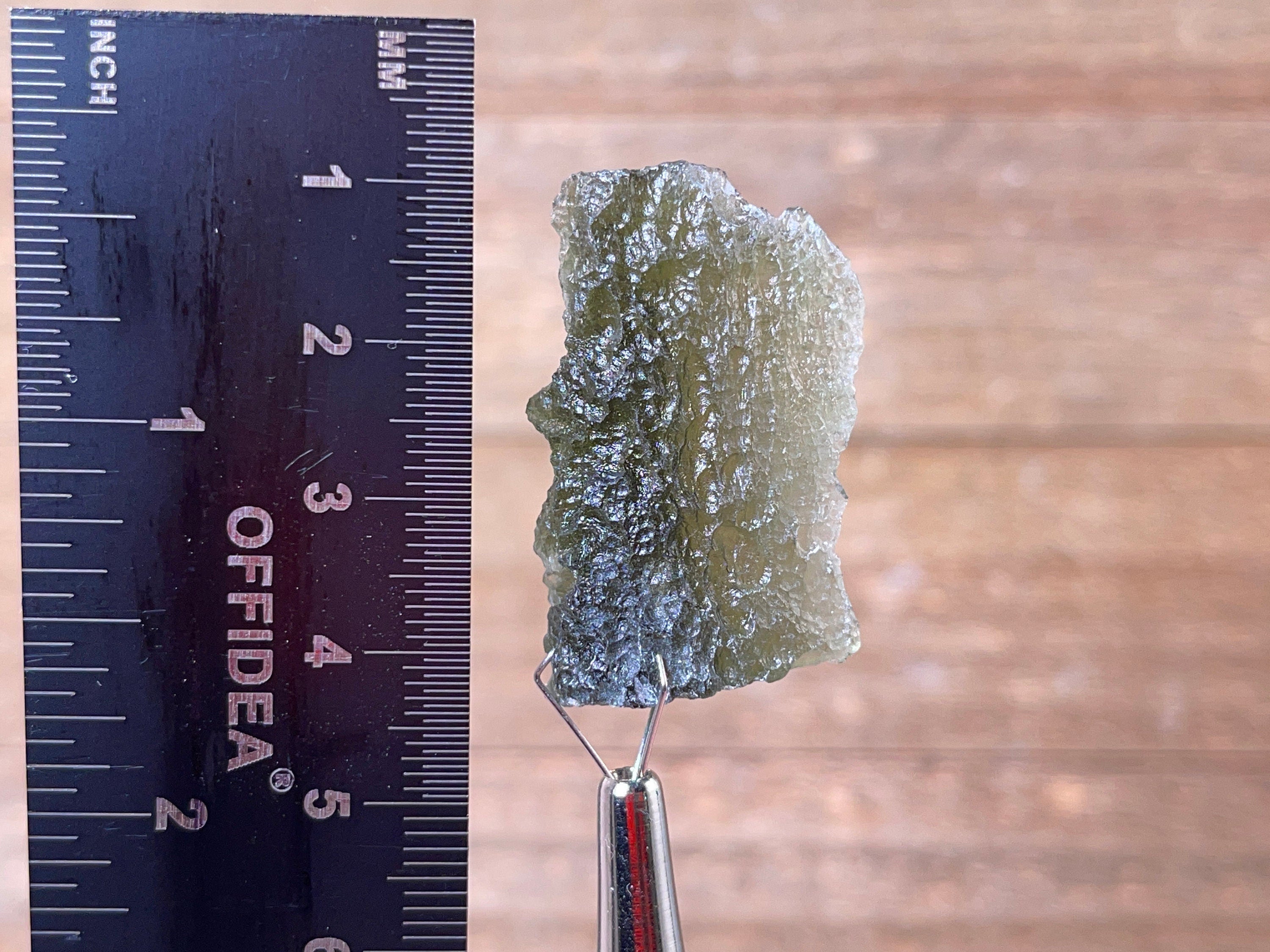 7.6g Genuine Raw Moldavite Crystal Stone - Natural Green Moldavite for Jewelry Making, Meditation & Energy Healing (41745)