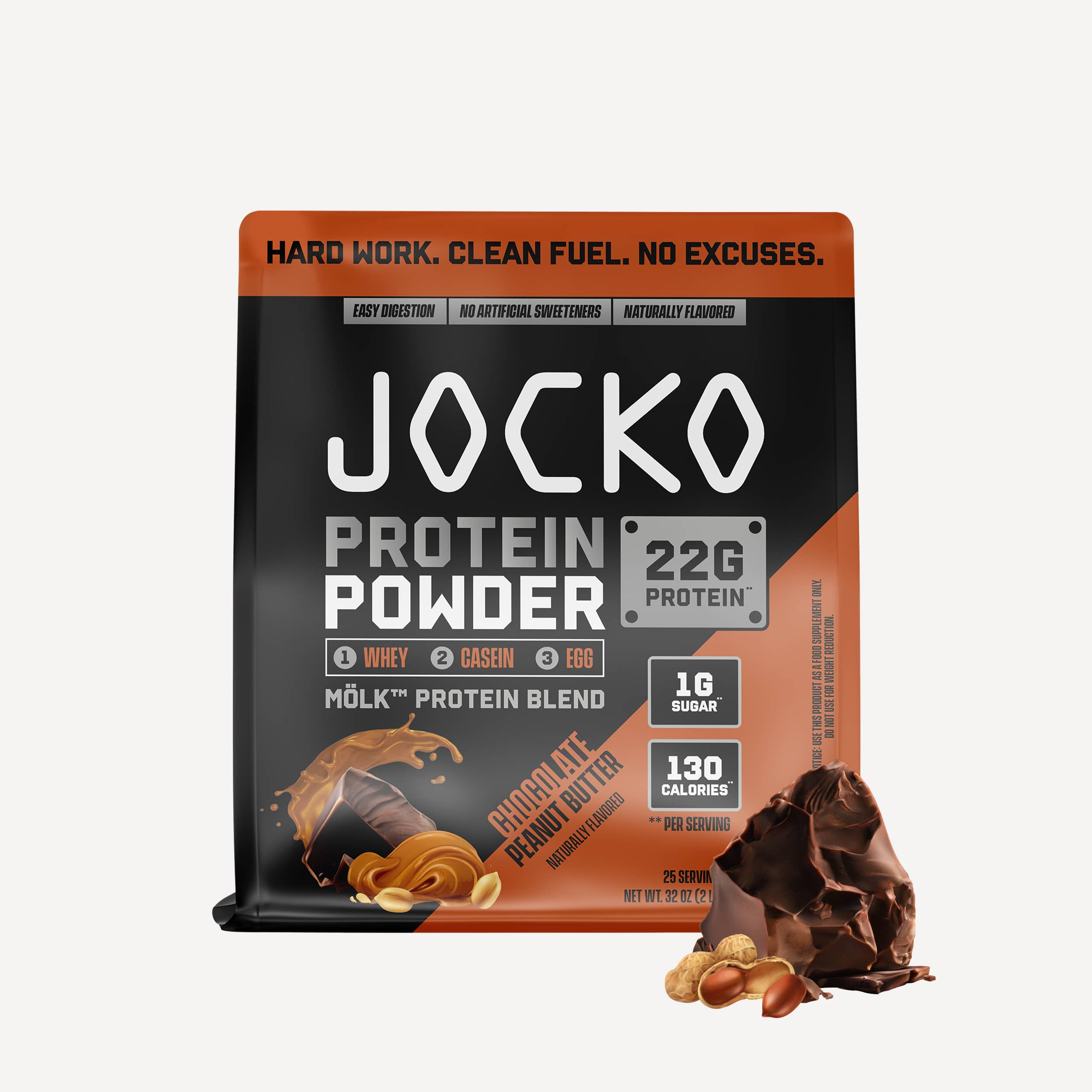JOCKO MÖLK Premium Whey Protein Powder - 25g Protein per Serving, Low Sugar, Keto Friendly - Perfect for Post-Workout Recovery, Muscle Building & Healthy Lifestyle