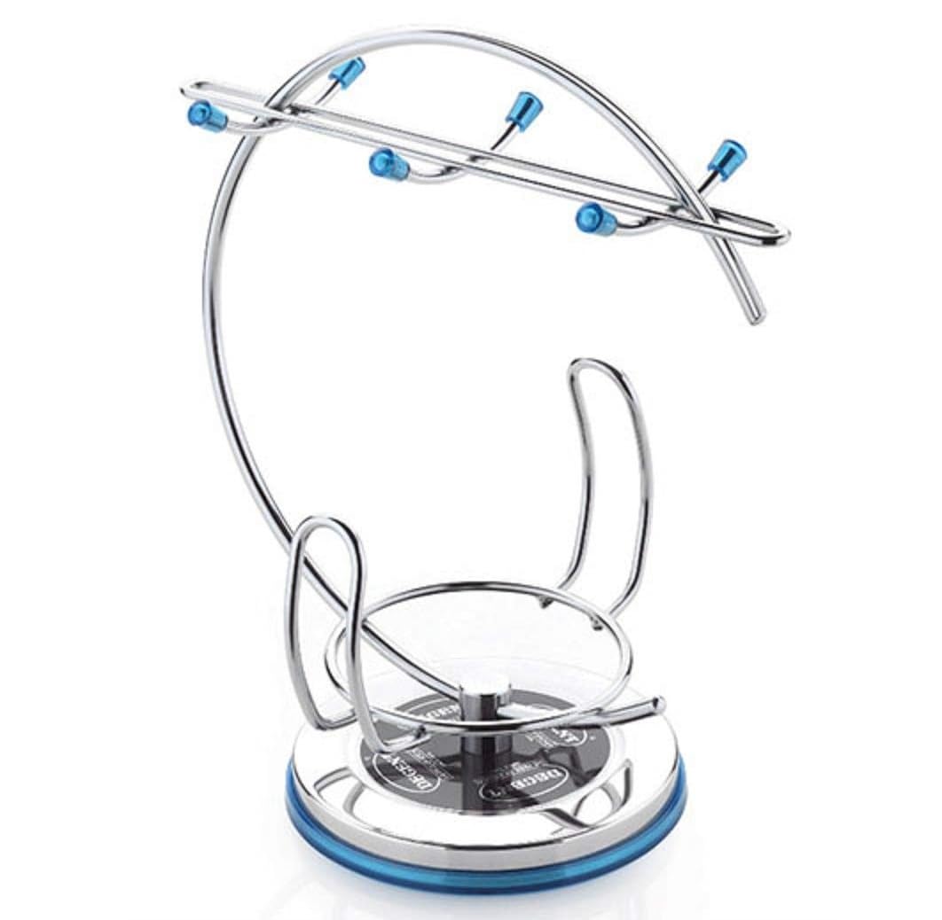 Stainless Steel Cup and Saucer Stand - 6-Piece Kitchen Organizer Set with Drip Tray, Space-Saving Cup Rack & Plate Holder (Silver) | Perfect for Coffee Bars, Tea Stations, and Kitchen Countertop Organization