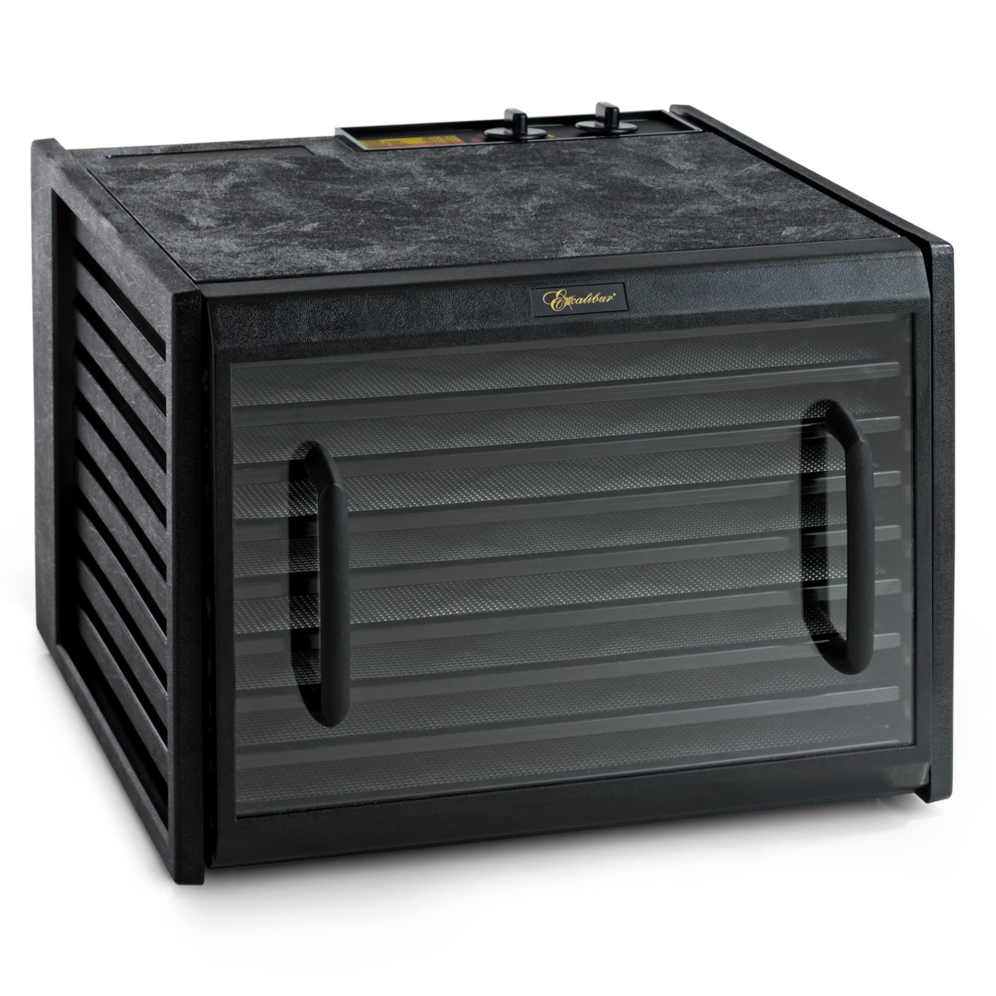 Excalibur 3926TCDB 600W Electric Food Dehydrator with Clear Door - 9 Stainless Steel Trays, 26-Hour Timer, Adjustable Temperature Control & Auto Shut Off - Perfect for Drying Fruits, Vegetables, Jerky & Herbs at Home