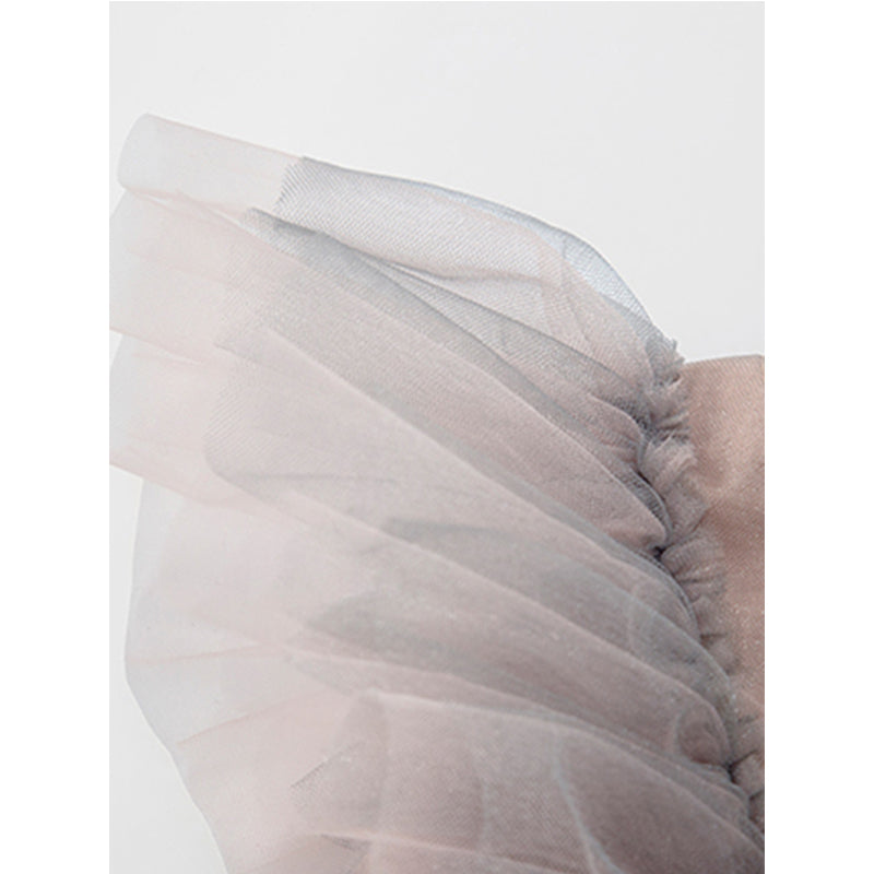 Toddler Girl's Ball Gown Princess Dress - Communion & Summer Party Outfit with Bow & Mesh Details - Perfect for Special Occasions, Photoshoots & Birthday Celebrations